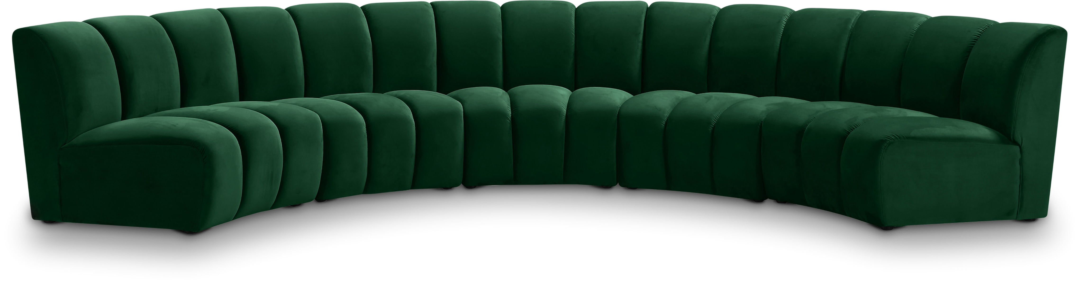 Infinity - 5 Piece Modular Sectional - Fabric - Green