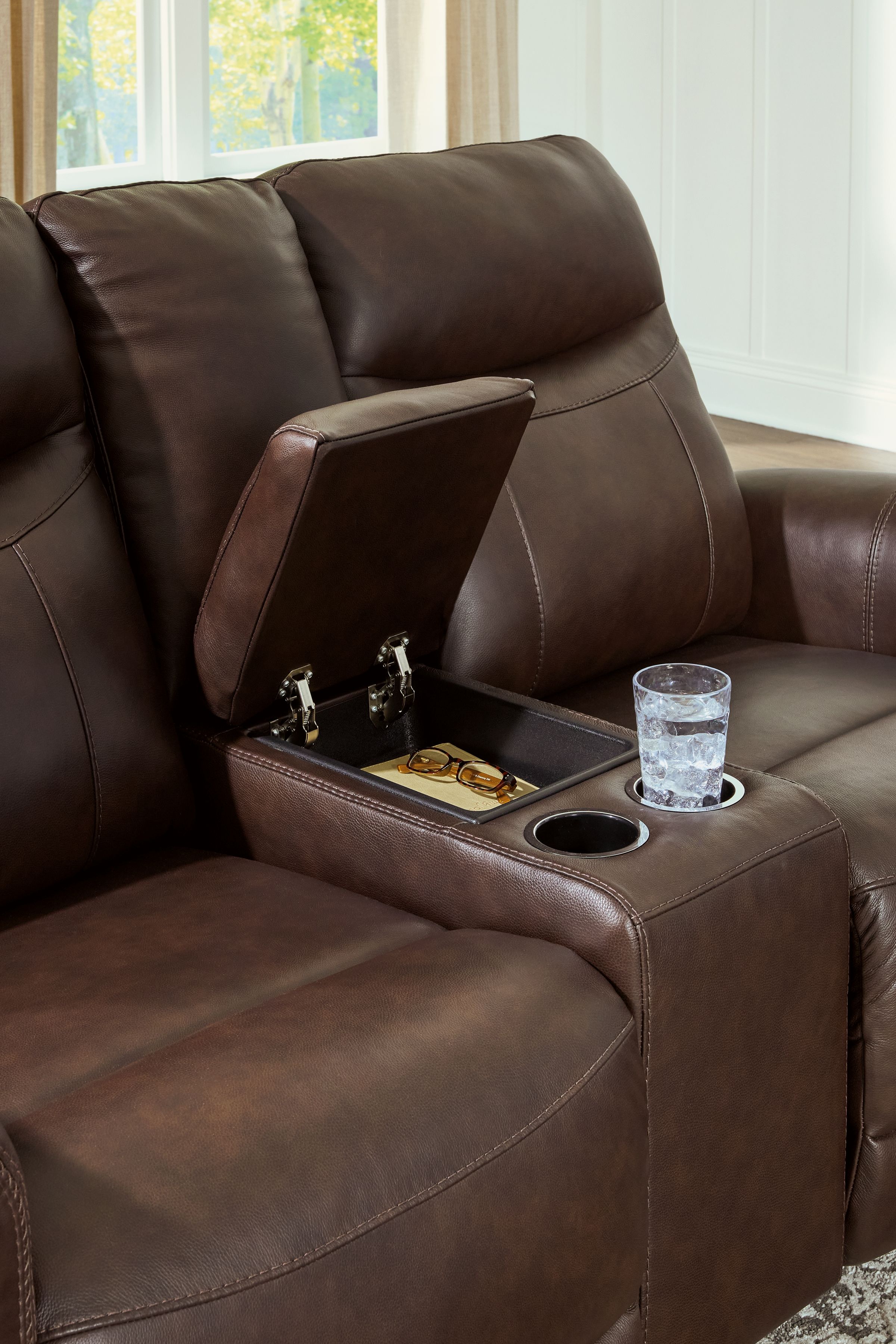 Ashley Furniture Gravier - Power Reclining Loveseat With Console / Adjustable Headrest - Cordova - Image 7