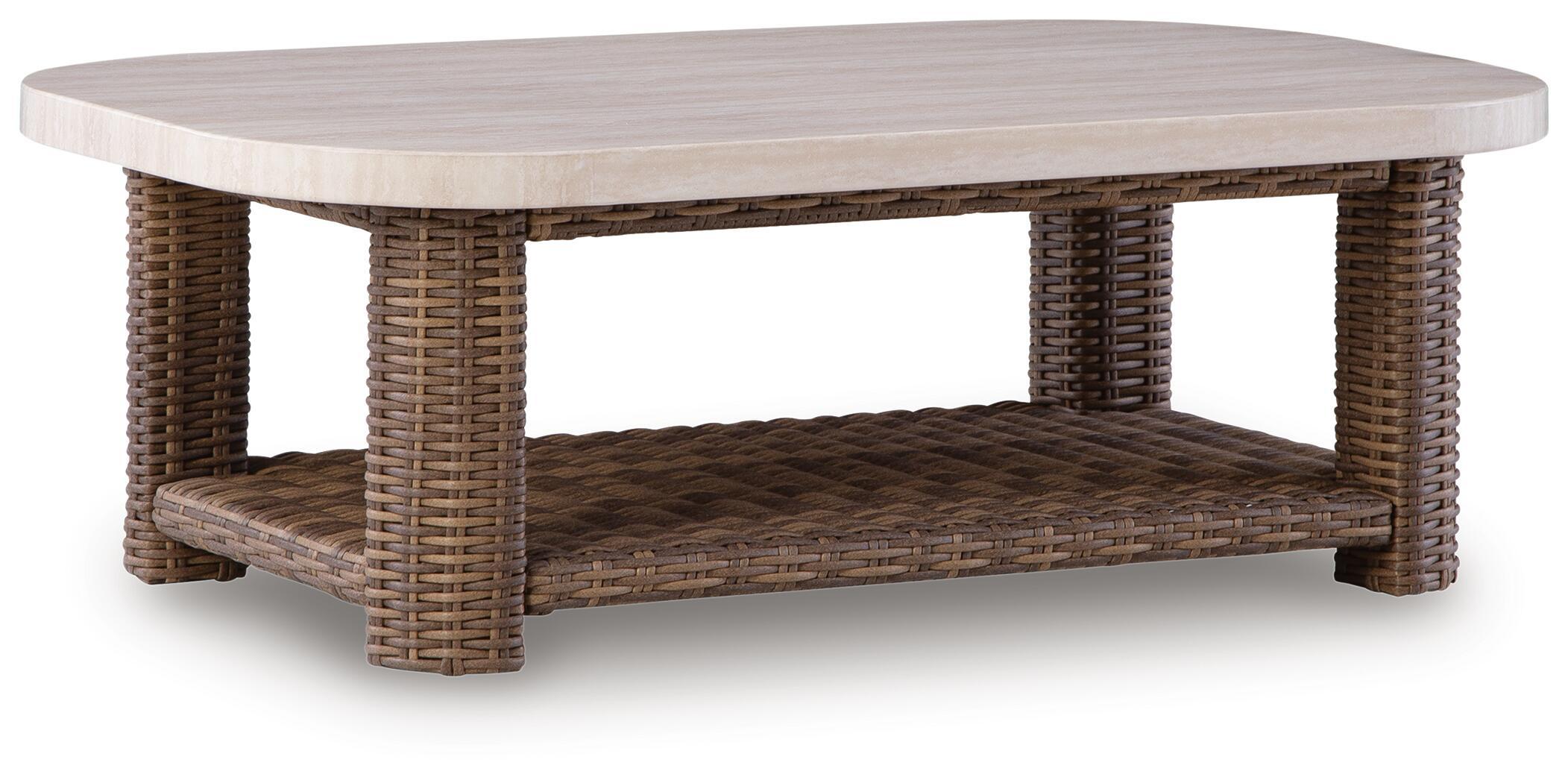 Dolan Creek – Rectangular Cocktail Table – Beige / Brown