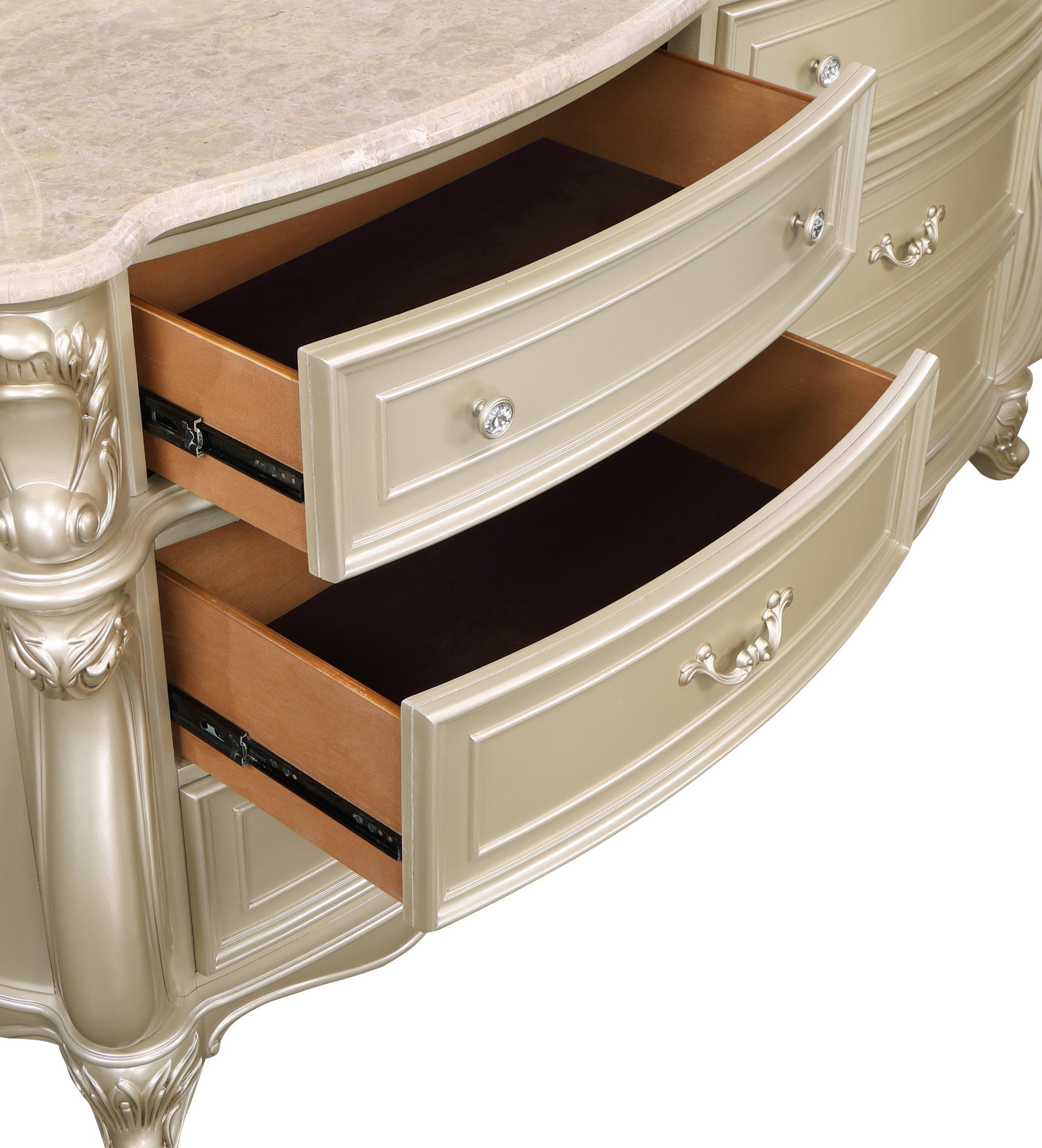 Monique - Dresser With Marble Top - Champagne, beige, view 5