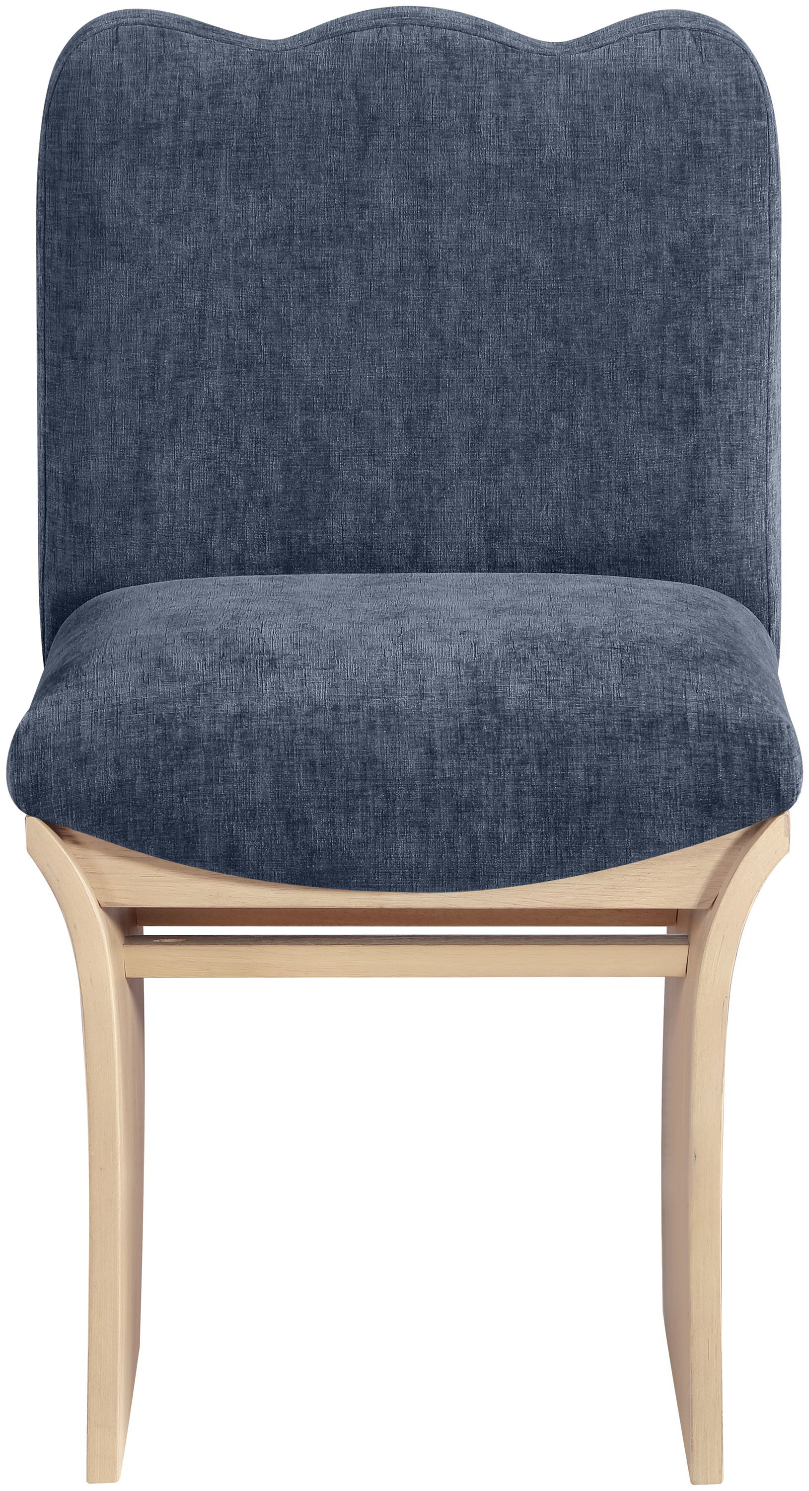 Shaw - Chenille Fabric Upholstered Dining Chair - Navy