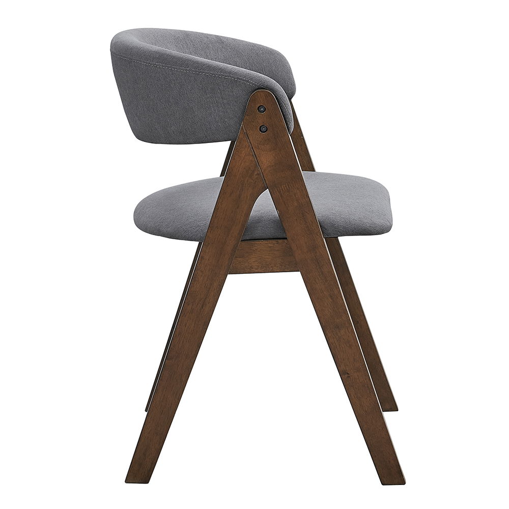 Keiki - Side Chair (Set of 2) - Walnut, gray, view 2
