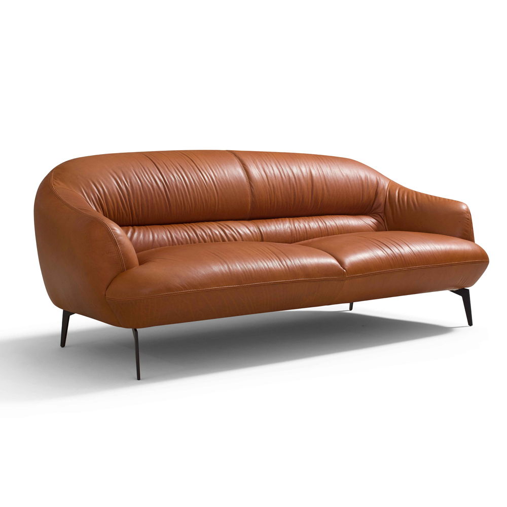 Leonia - Sofa - Cognac Leather, dark brown, view 2