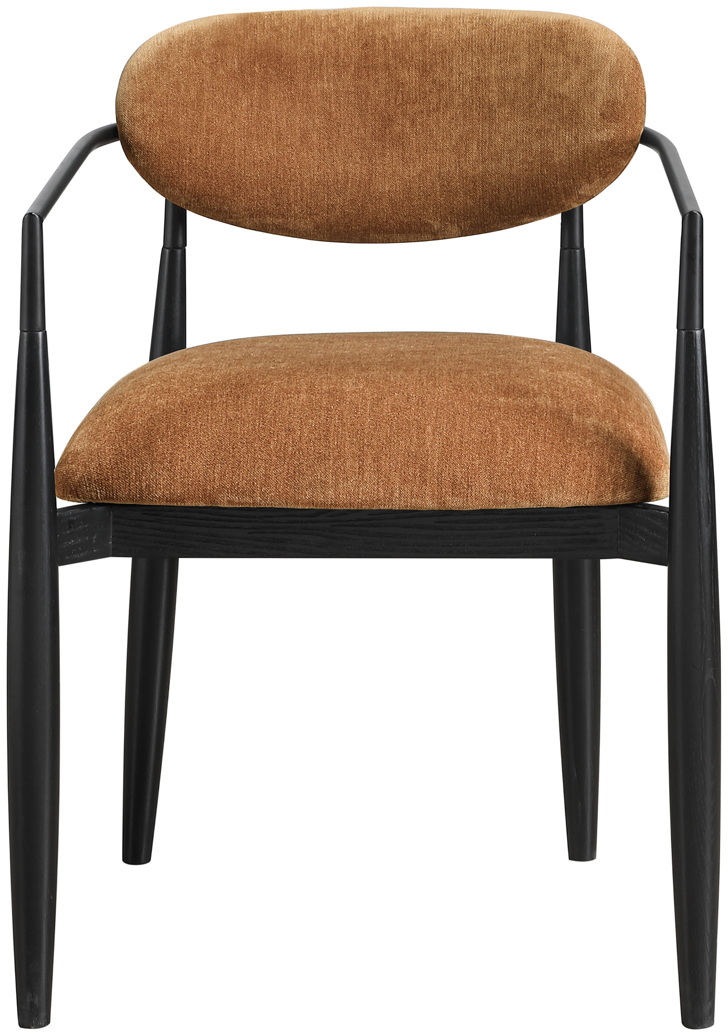 Riccio - Performance Fabric Upholstered Dining Arm Chair (Set of 2) - Cognac