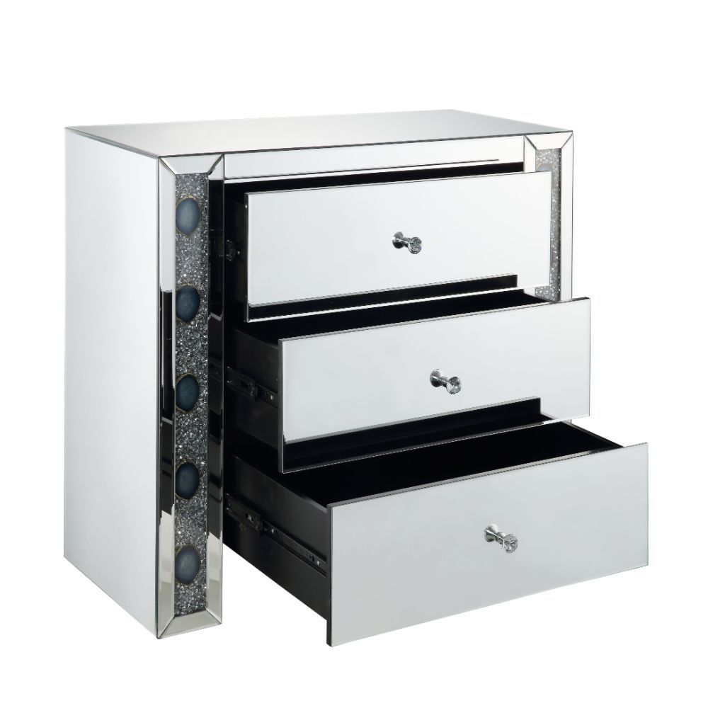 Sonia - Console Cabinet - Mirrored & Faux Agate, silver, view 2