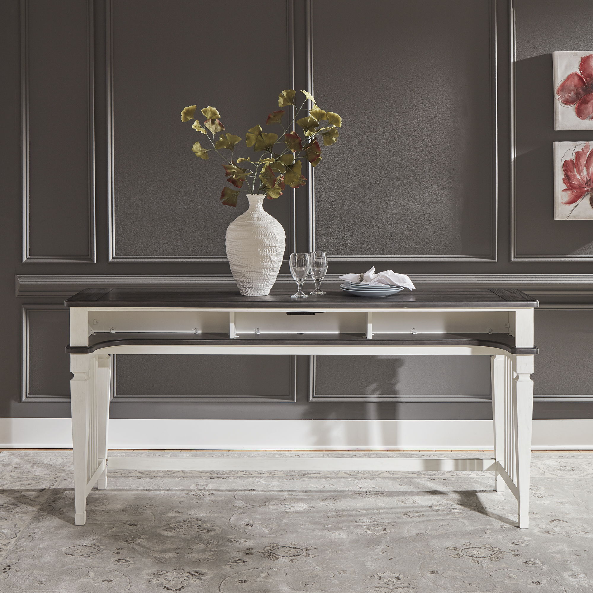 Liberty Furniture Allyson Park - Console Bar Table - White