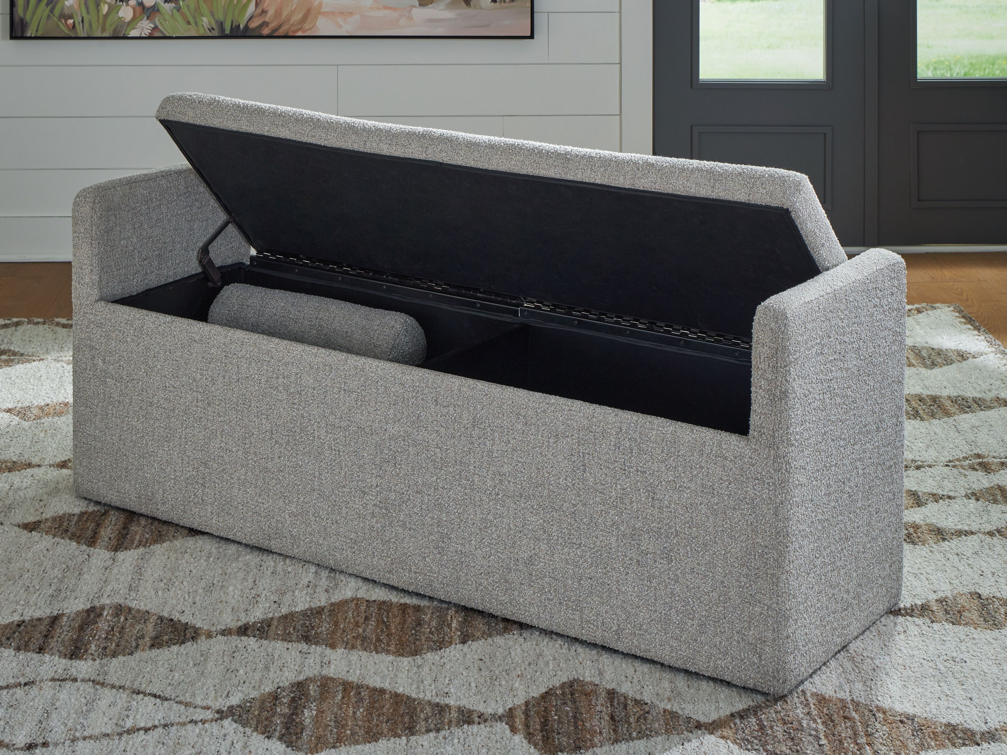 Ashley Furniture Galliden - Large Upholstered Dining Room Bench - Beige - Image 6