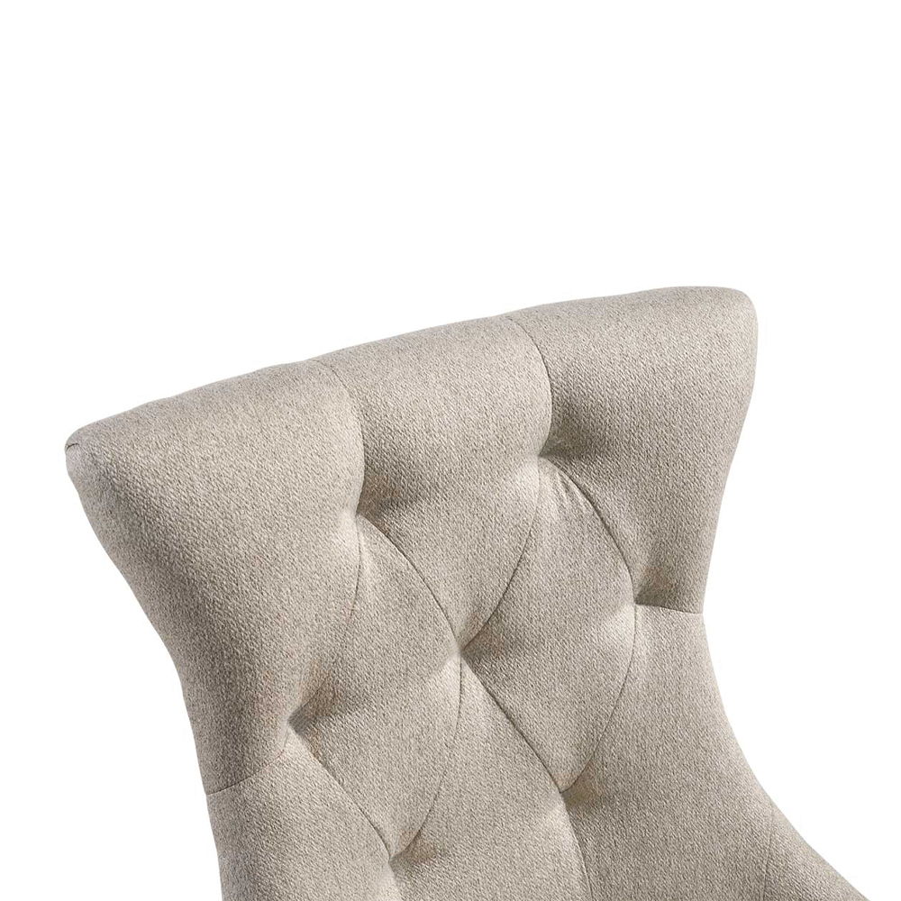 Gabrian - Side Chair (Set of 2) - Two-Tone Beige Fabric & Reclaimed Gray, beige, view 4
