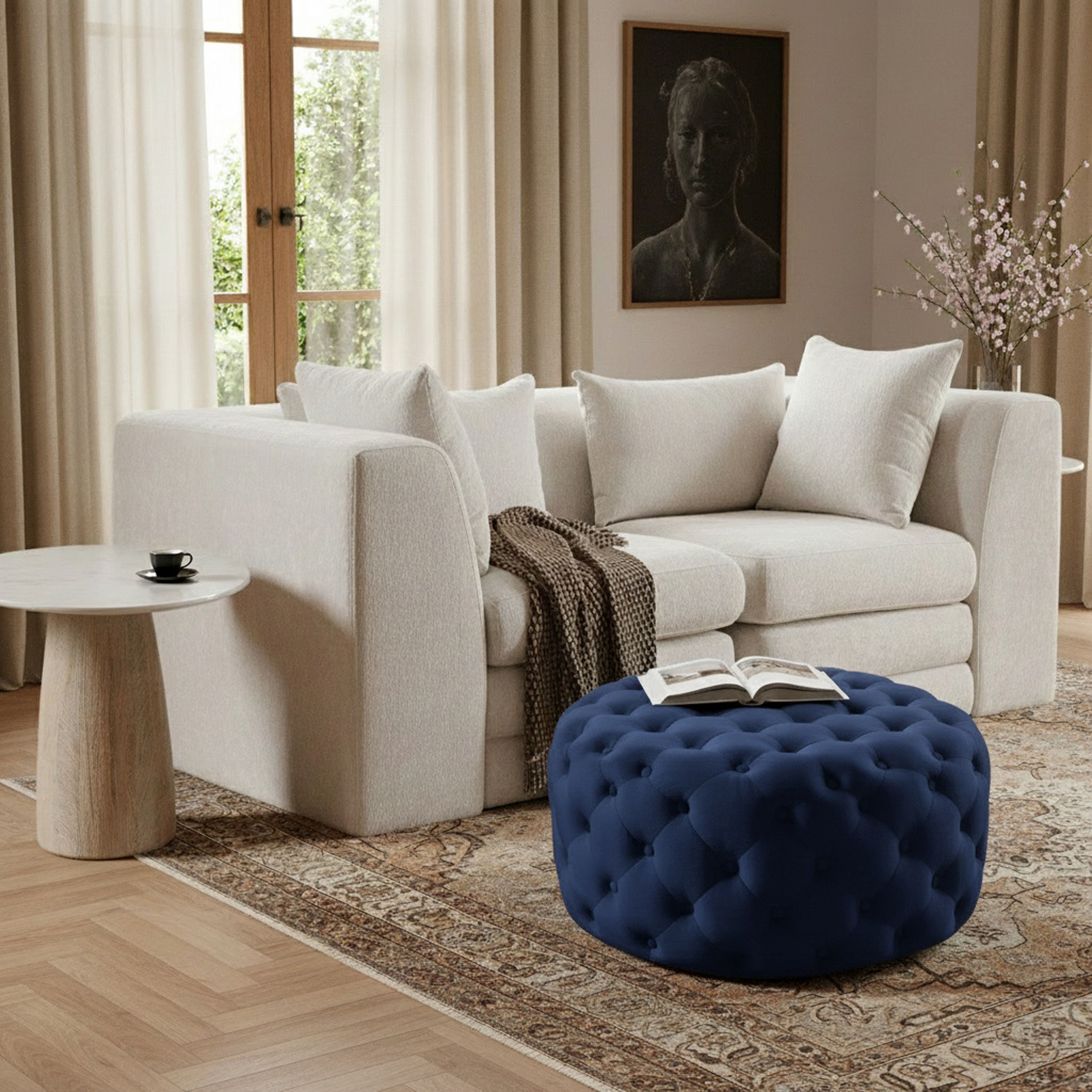 Addison - Ottoman / Bench - Navy