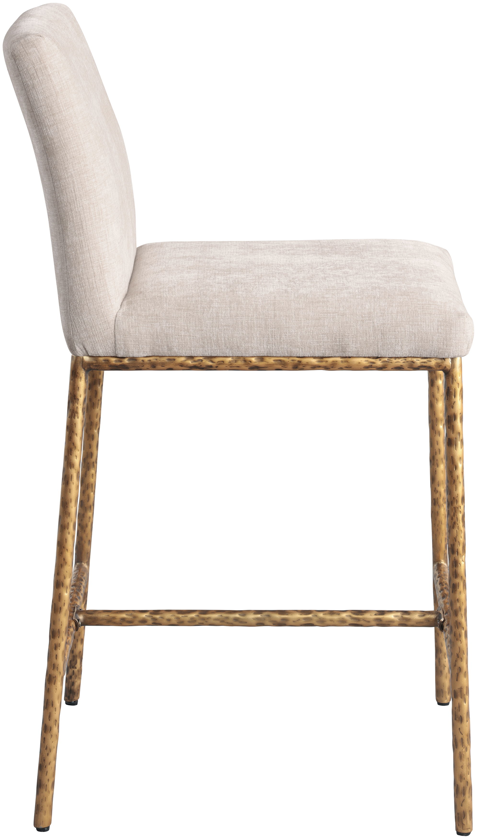 Reeves - Chenille Fabric Upholstered Counter Stool (Set of 2) - Beige