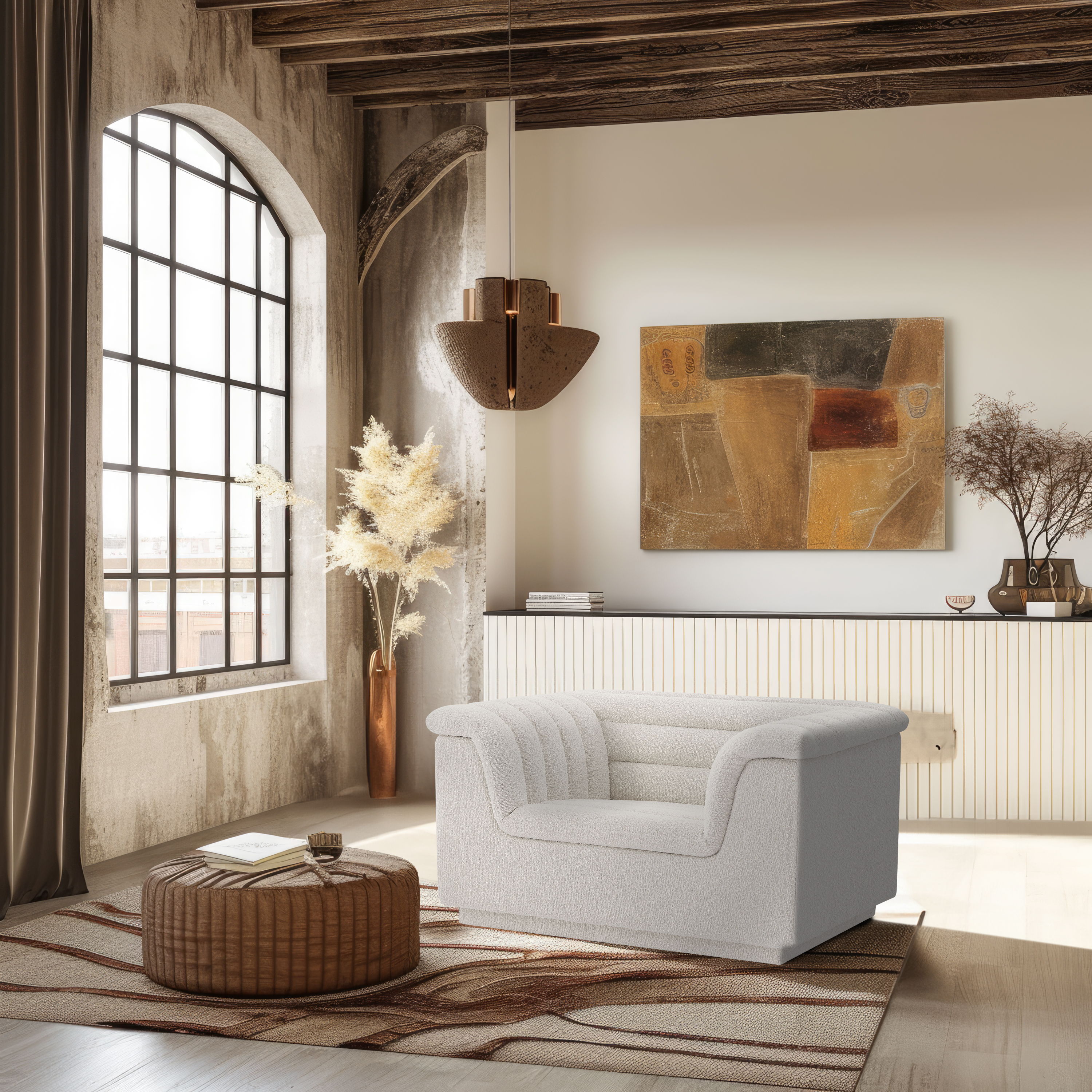 Cascade - Boucle Chair - Cream