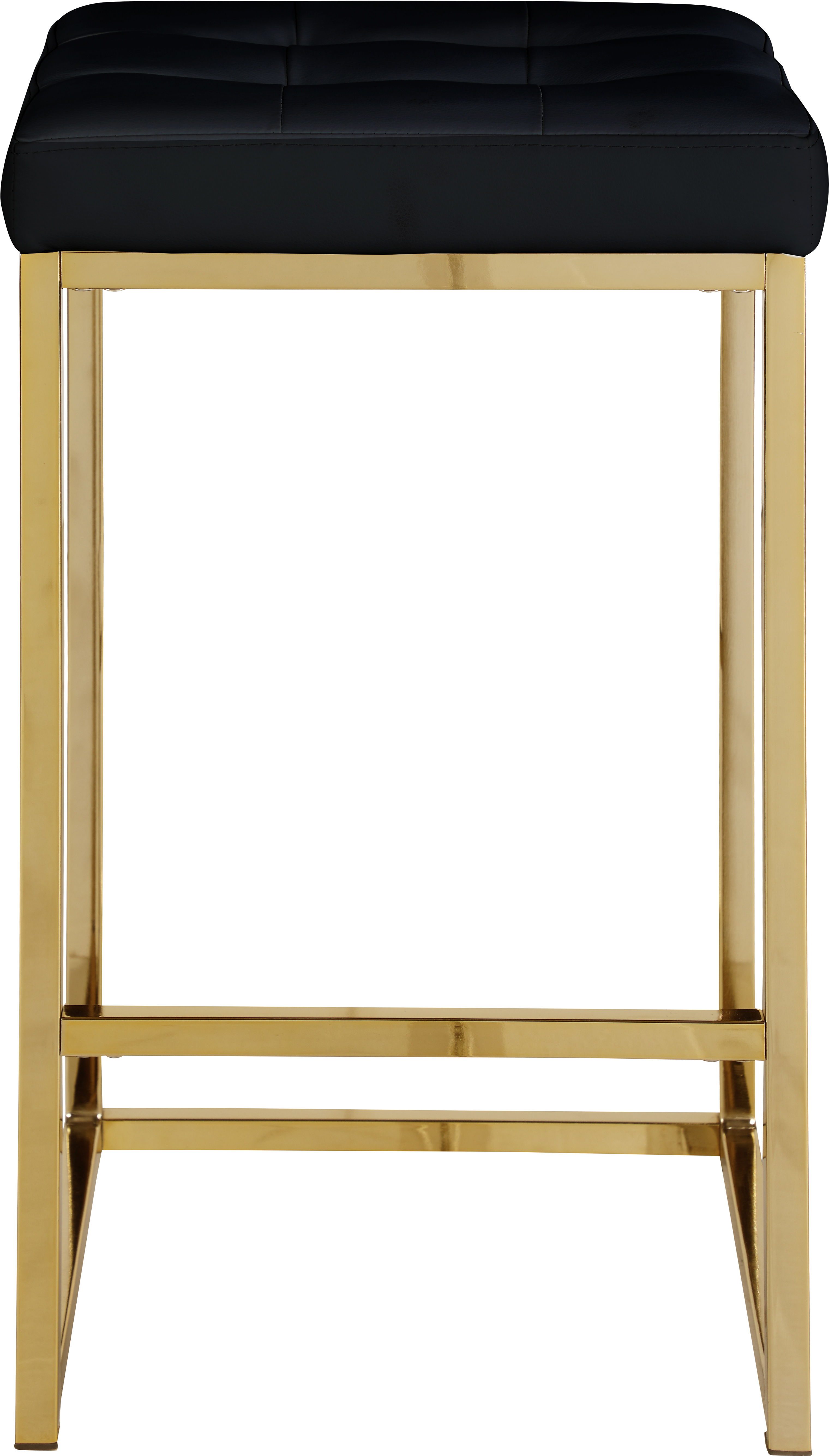 Nicola - Stool With Gold Base (Set of 2) - Black