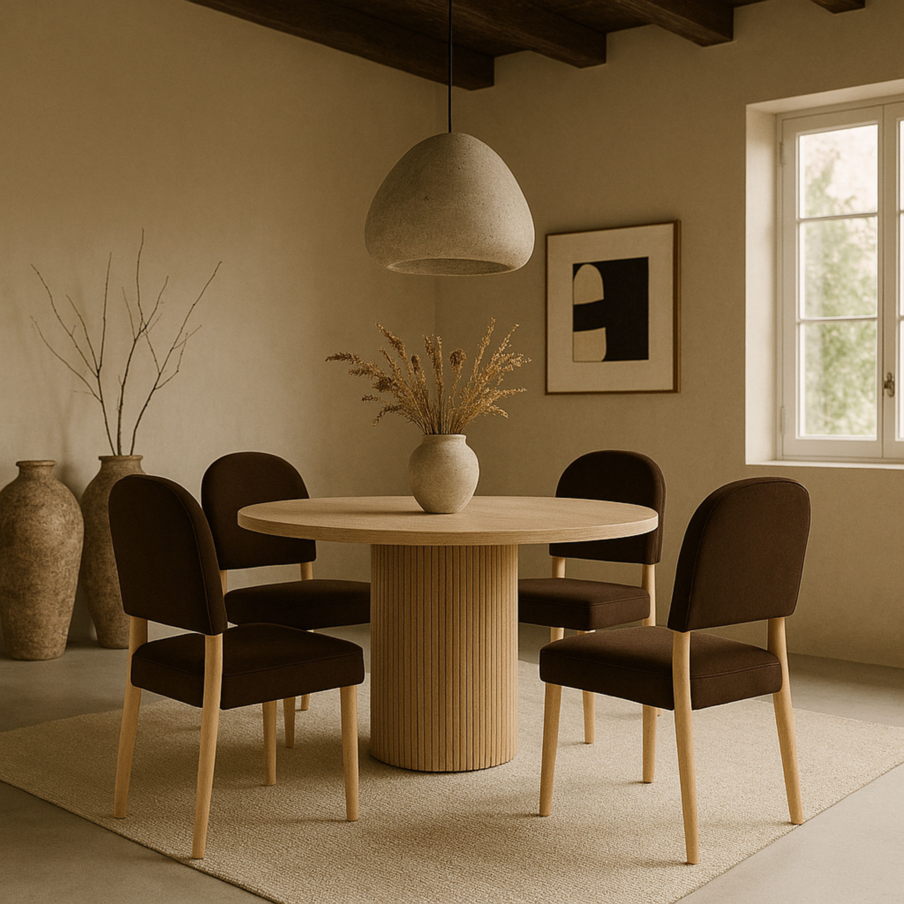 Varinelle - Velvet Upholstered Dining Chair (Set of 2) - Brown