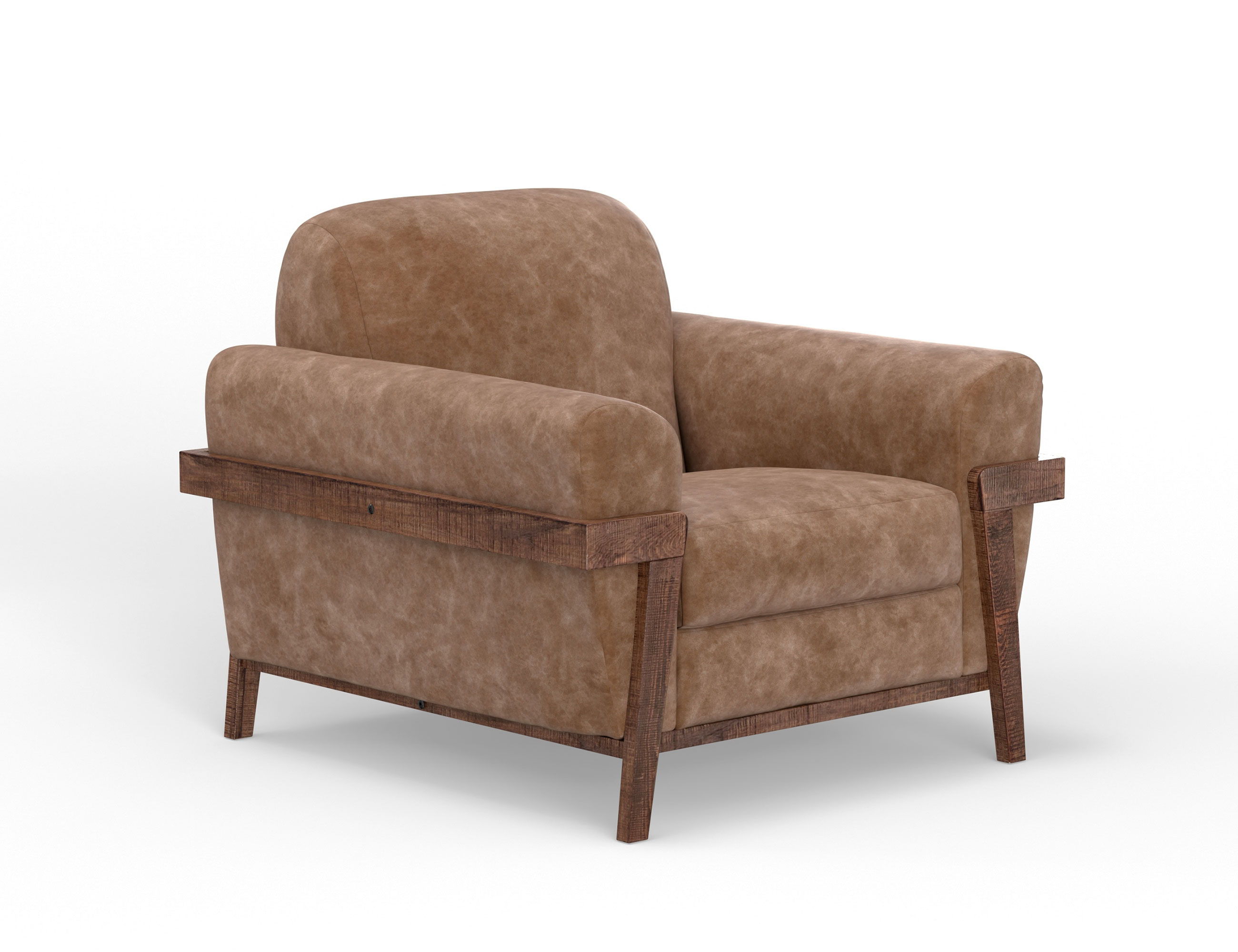 International Furniture Direct Loft Brown - Arm Chair - Caramel Color