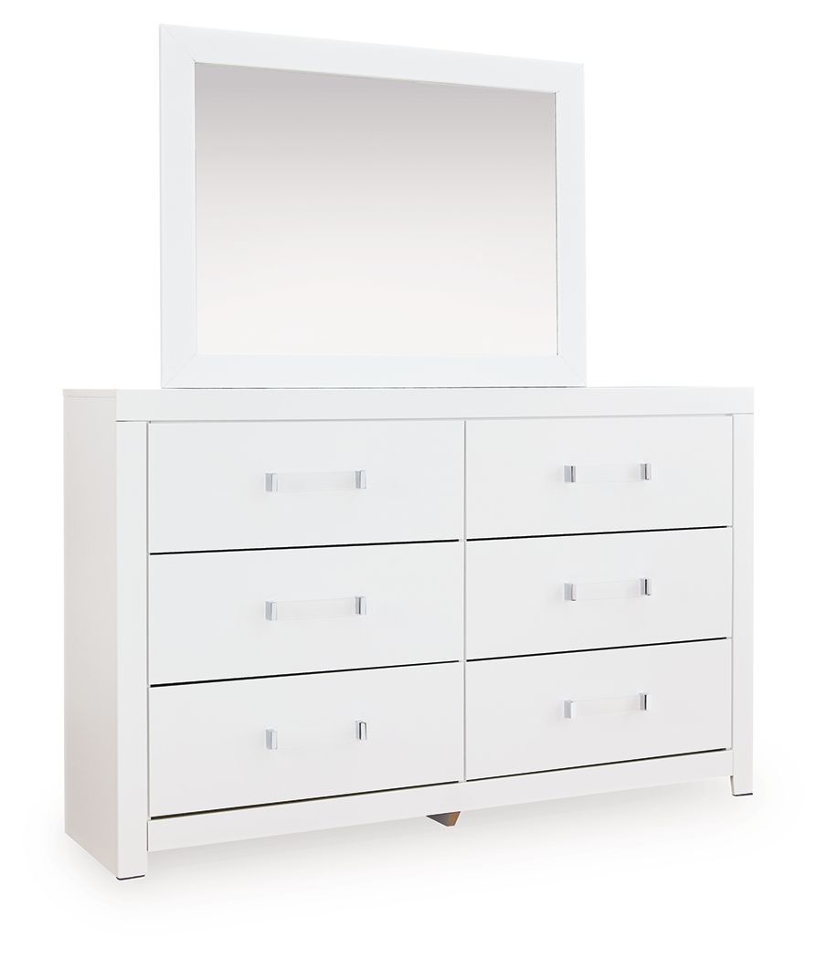 Maeling - Dresser And Mirror - White