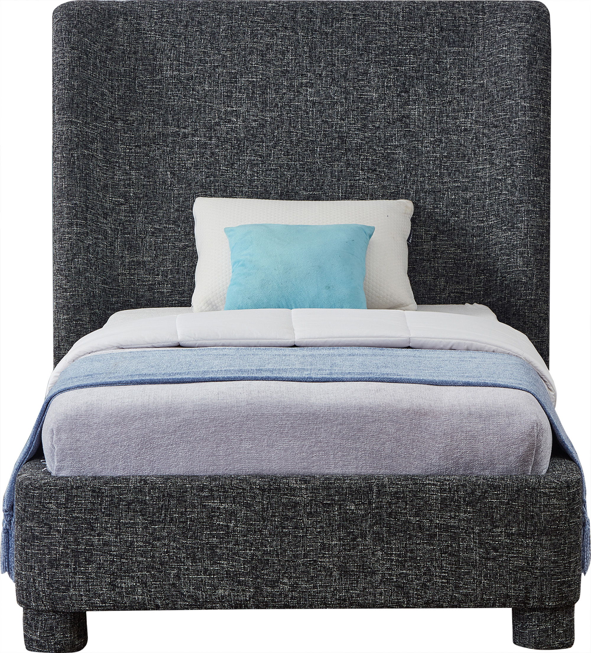 Penny - Polyester Fabric Twin Bed - Black