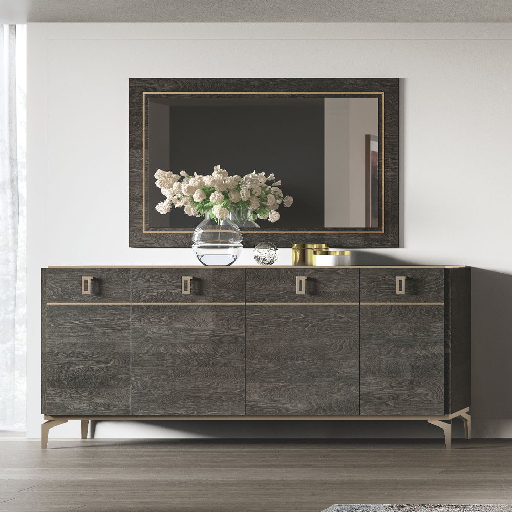 Venezia - Accent Mirror - Gray, dark gray, view 4