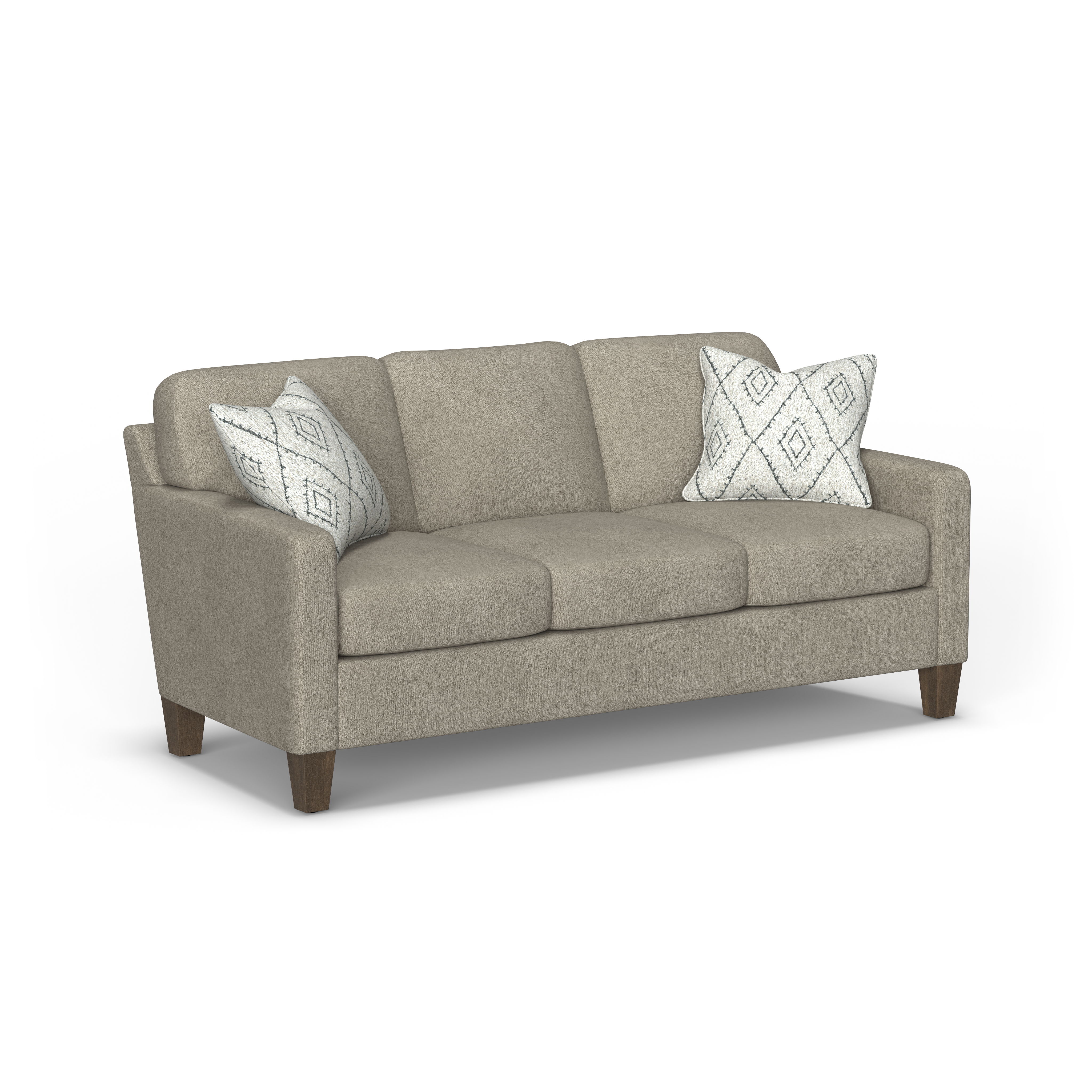 Moxy - Fabric Sofa With Straight Track Arms, gray