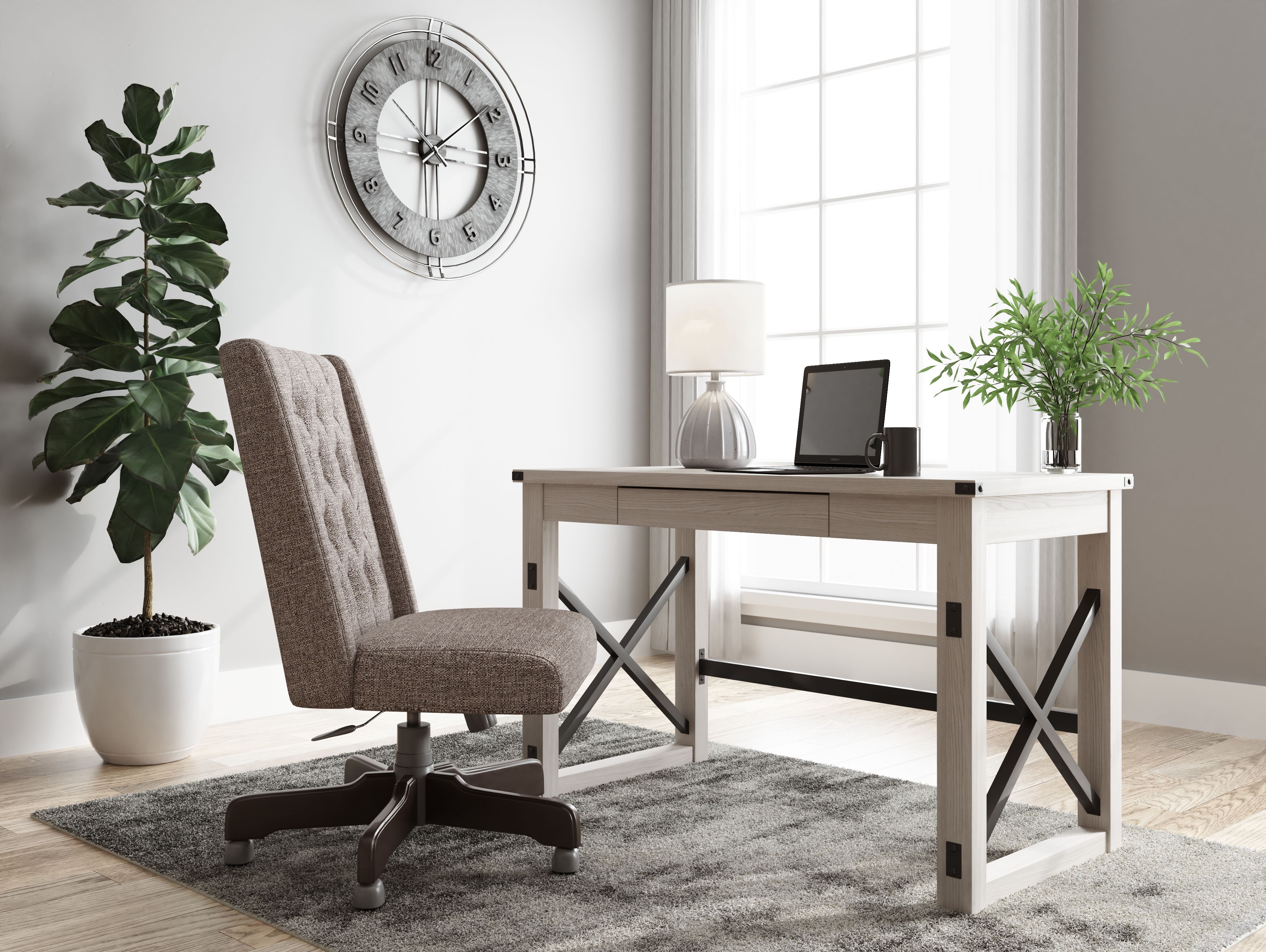 Ashley Bayflynn Home Office Desk - Whitewash
