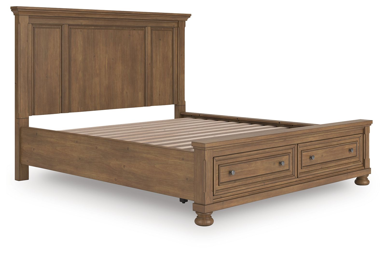Feddinger - California King Panel Storage Bed - Medium Brown