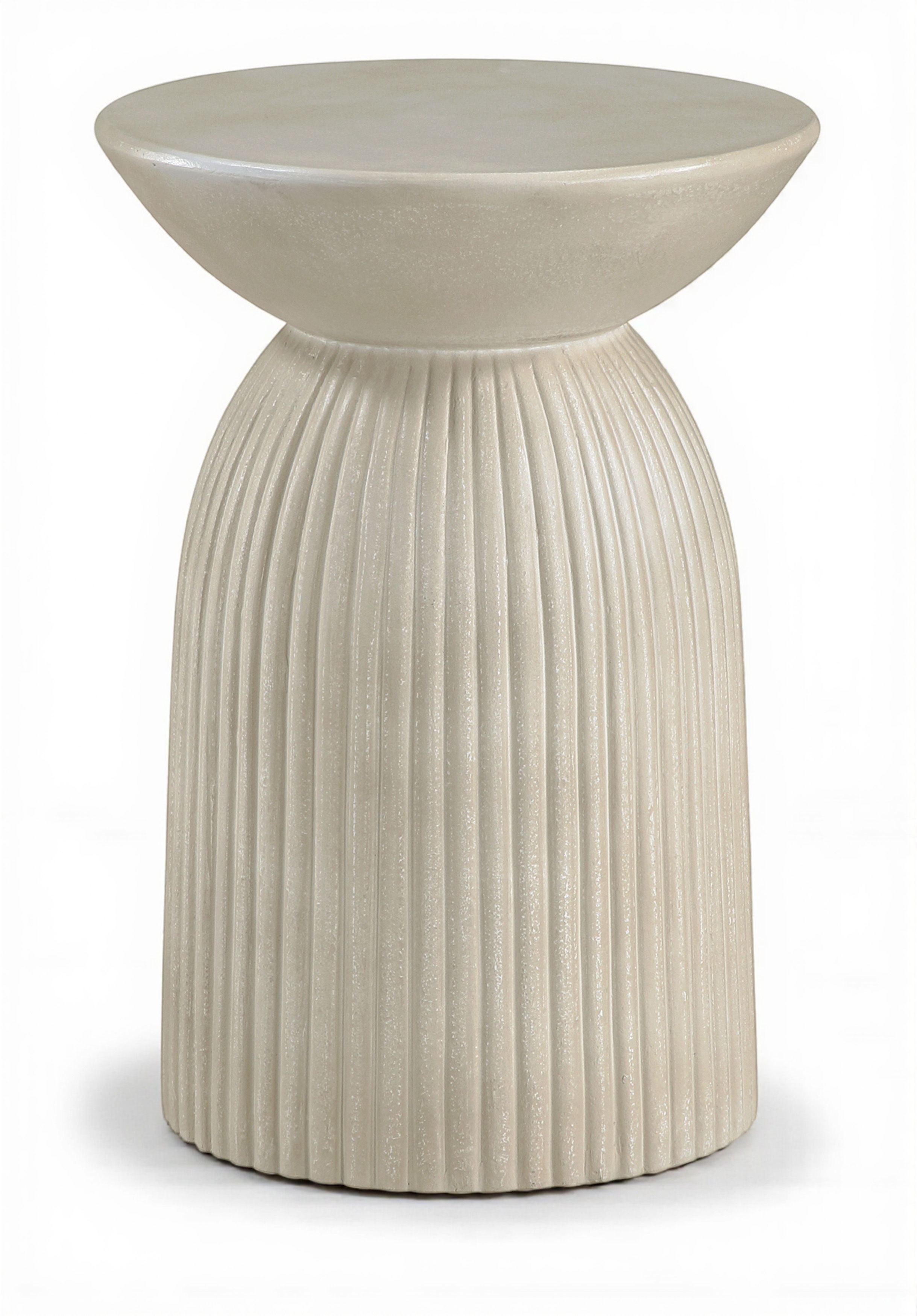 Opani - Concrete End Table - Beige