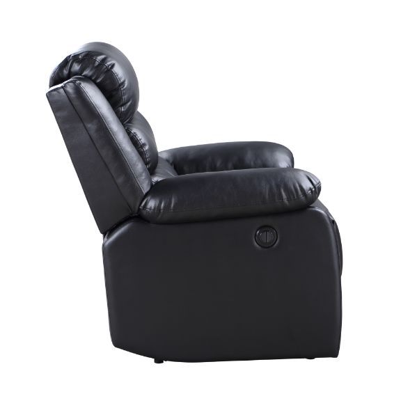 Eilbra - Power Motion Recliner - Black Synthetic Leather, black, view 3