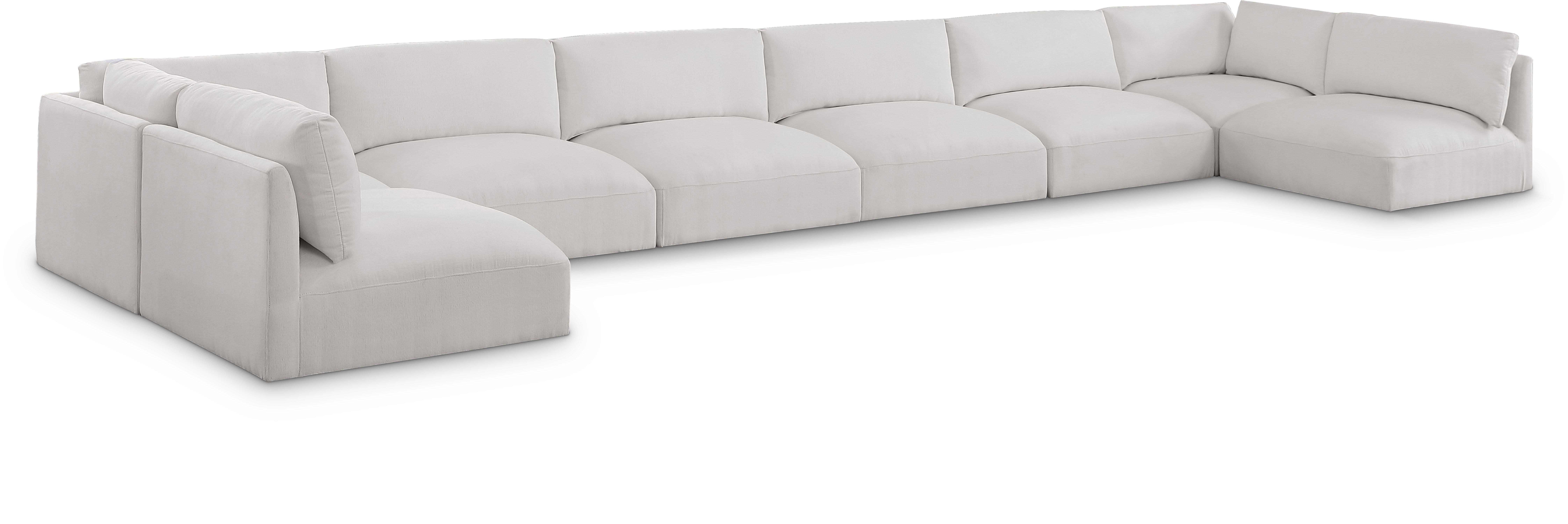 Ease - 8 Piece Modular Sectional - Cream