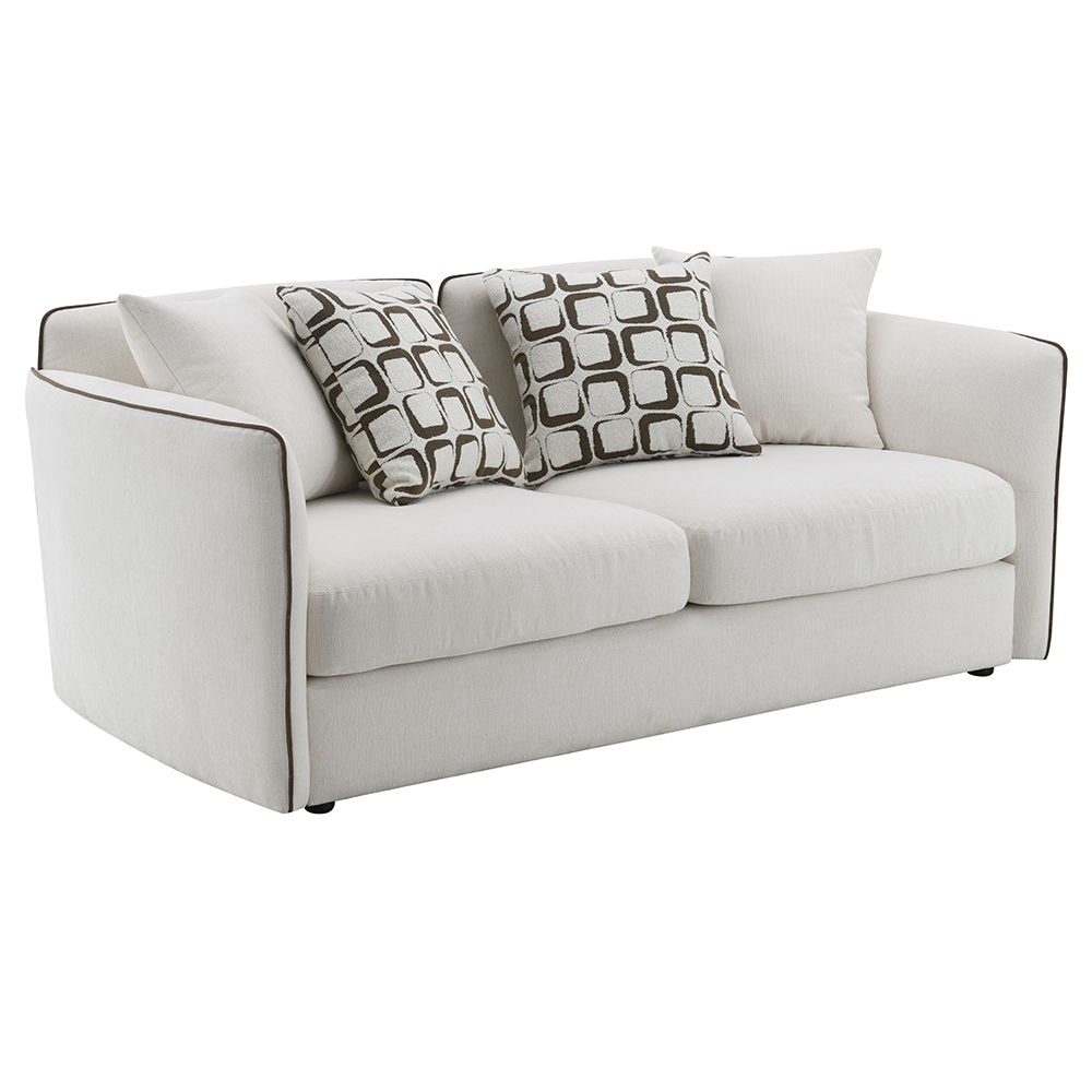 Yolanda - Loveseat With 4 Pillows - Beige Chenille, beige, view 2
