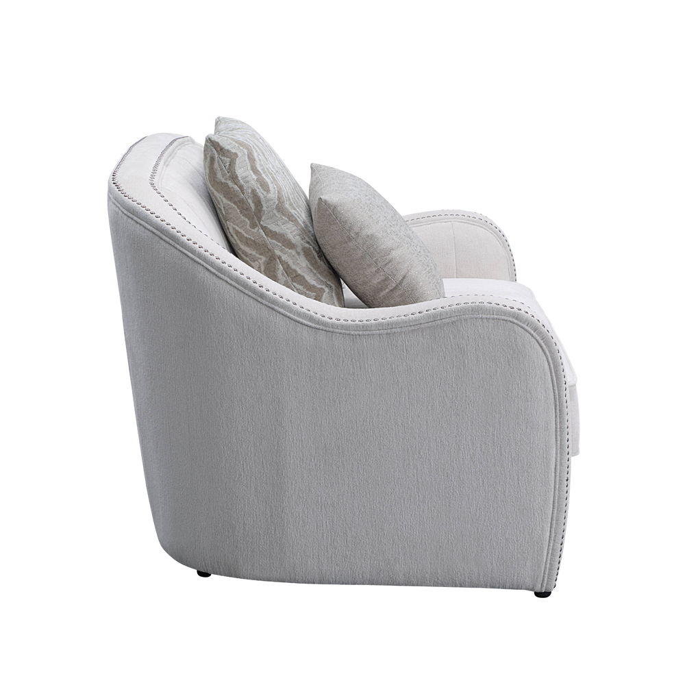 Mahler - Chair With 2 Pillows - Beige Linen, beige, view 4