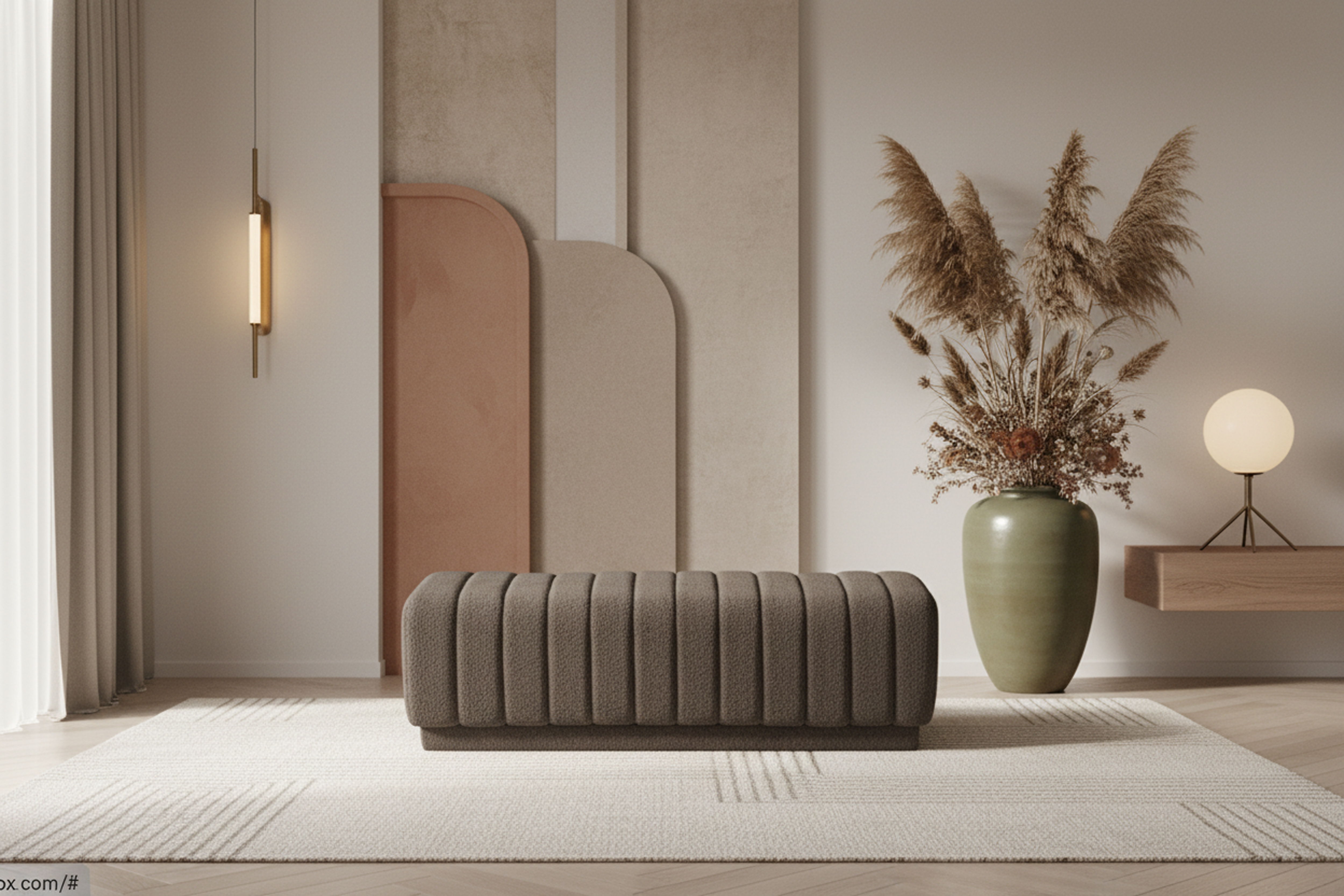Heathrow - Ottoman / Bench - Brown