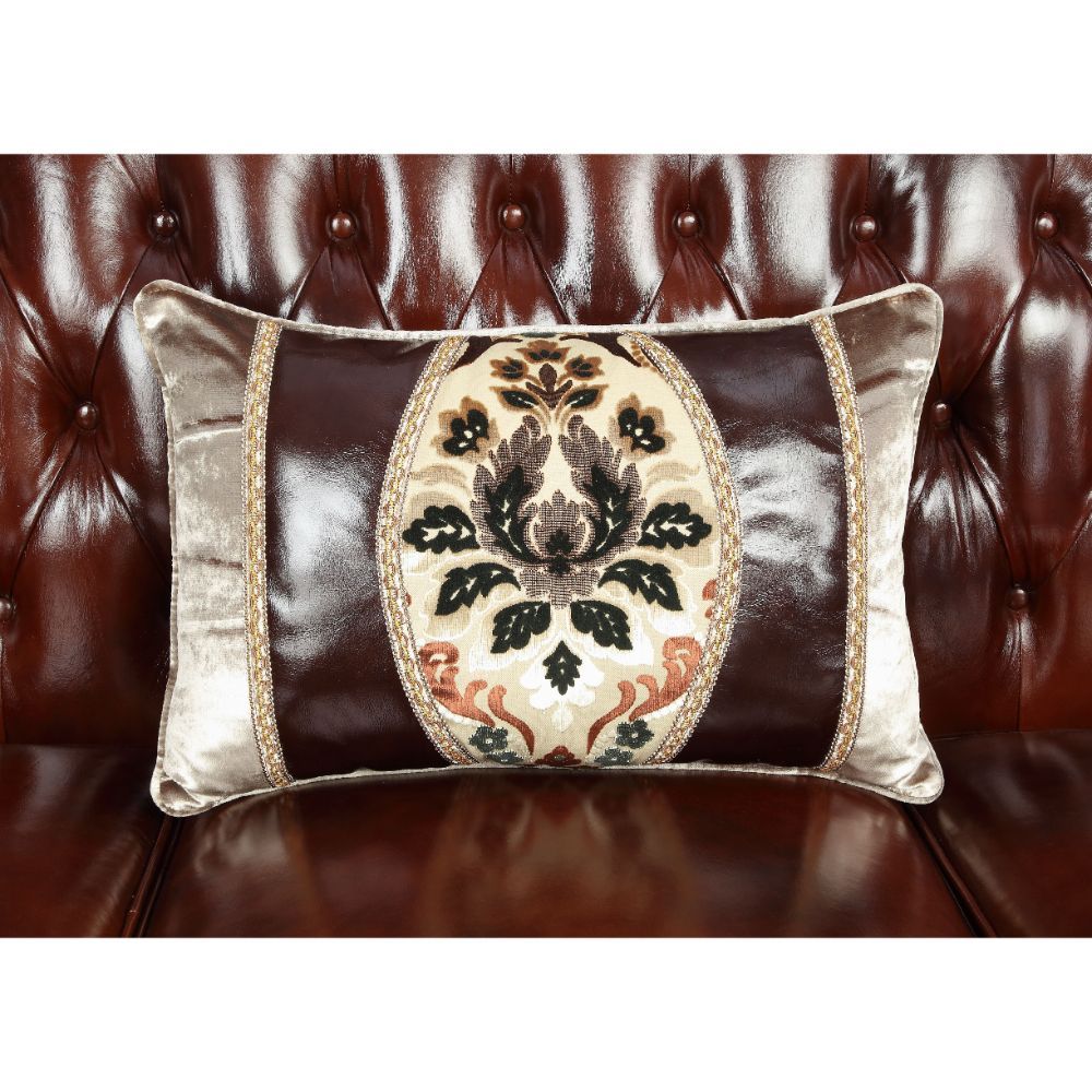 Eustoma - Chair - Cherry Top Grain Leather Match & Walnut, dark brown