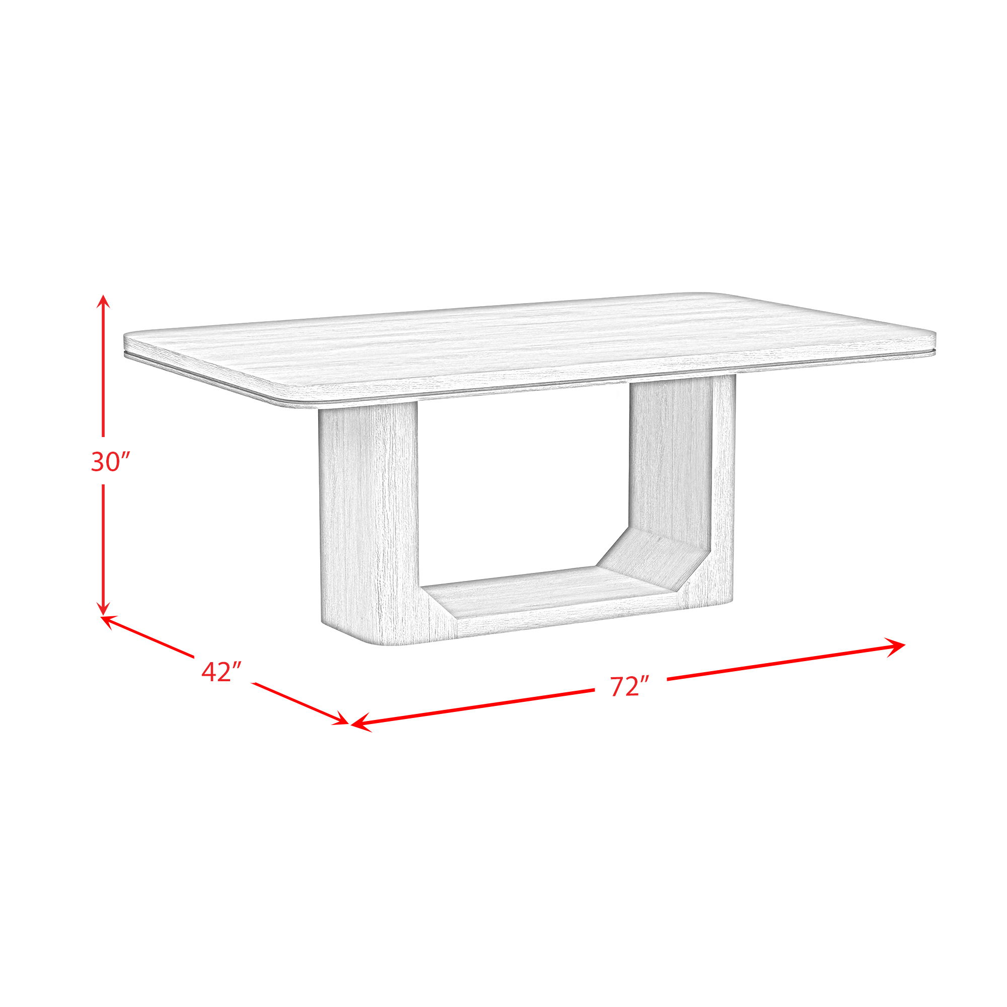 Rosalie - 72" Rectangular Dining Table - Black