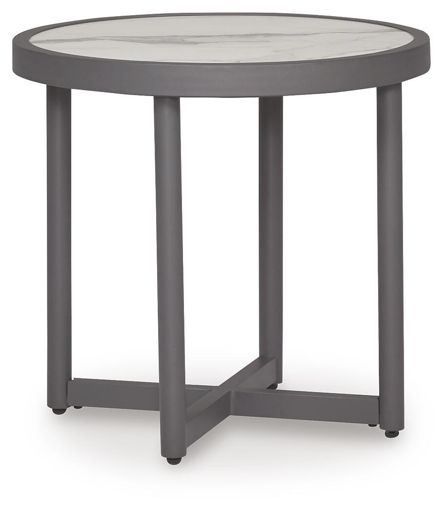 Ocean Beach – Round End Table – Gray