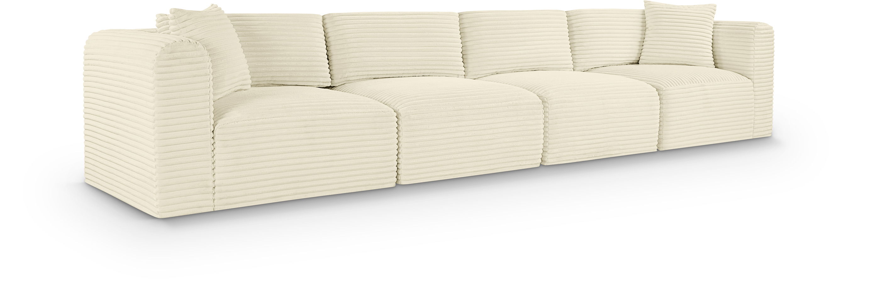 Shaggy - 4 Seat Modular Sofa - Cream