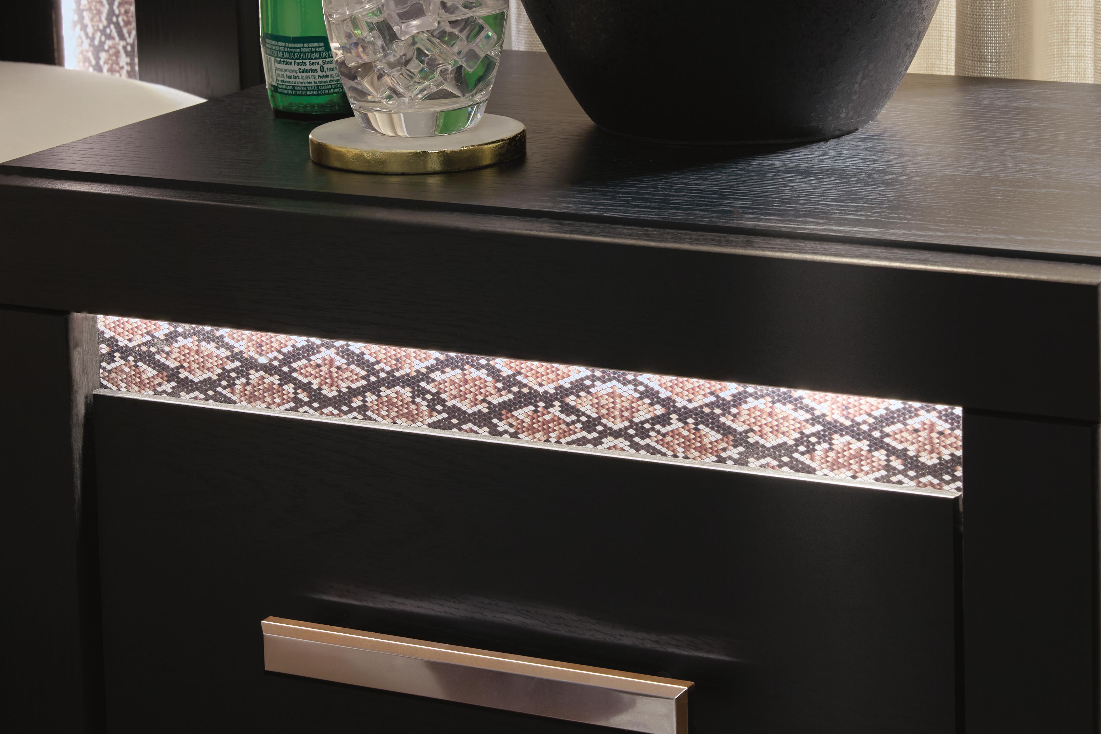 Ashley Furniture Shoralli - Two Drawer Night Stand - Black - Image 7