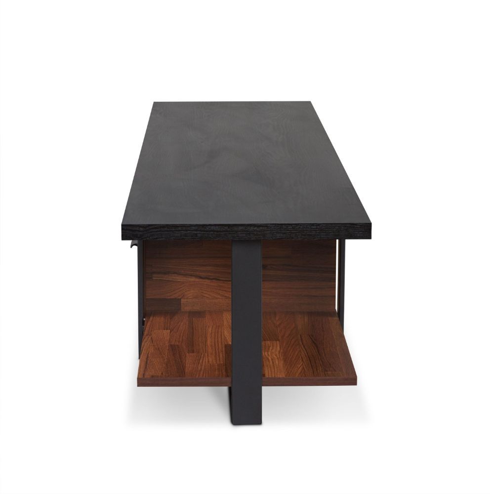 Elling - TV Stand - Walnut & Black, light brown, view 5