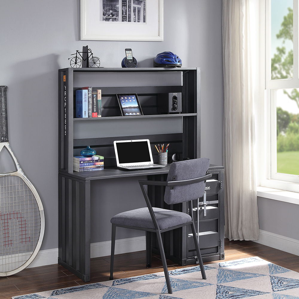 Cargo - Office Chair - Gray Fabric & Gunmetal, dark gray