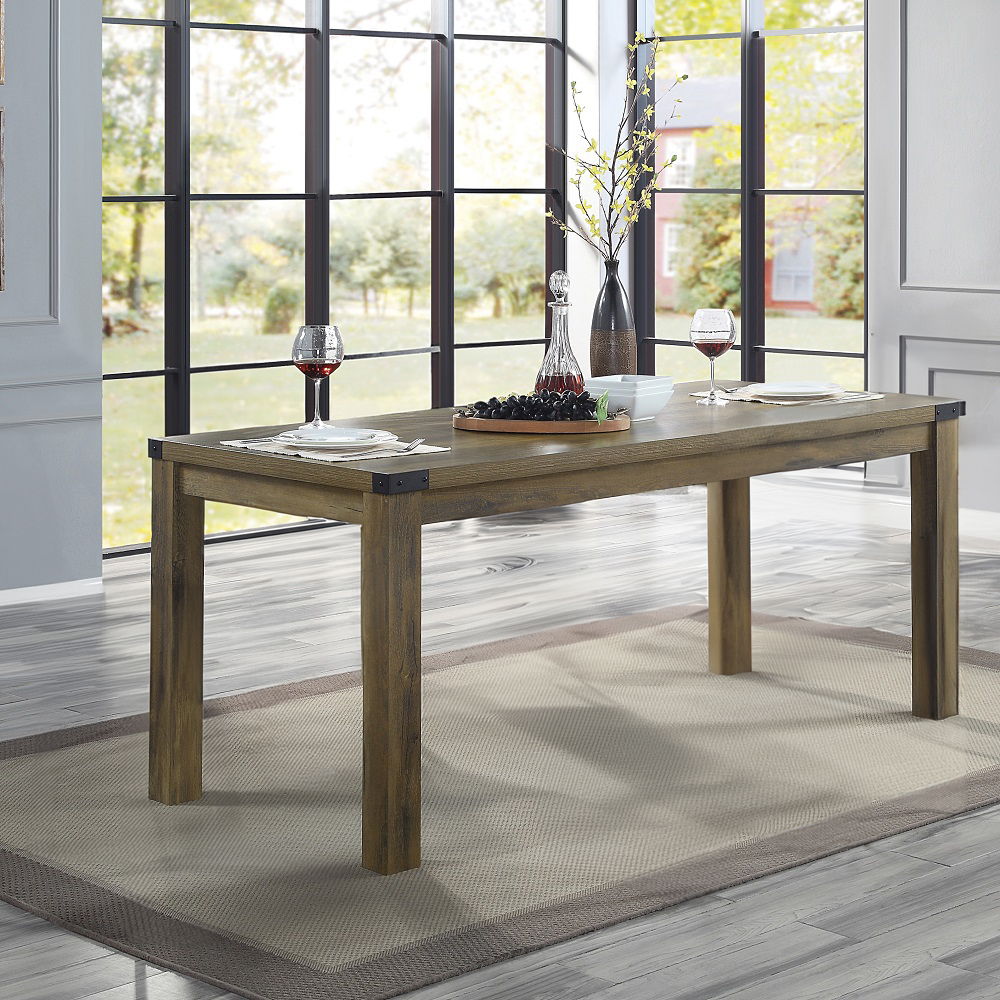 Abiram - Dining Table - Rustic Oak, light brown, view 7