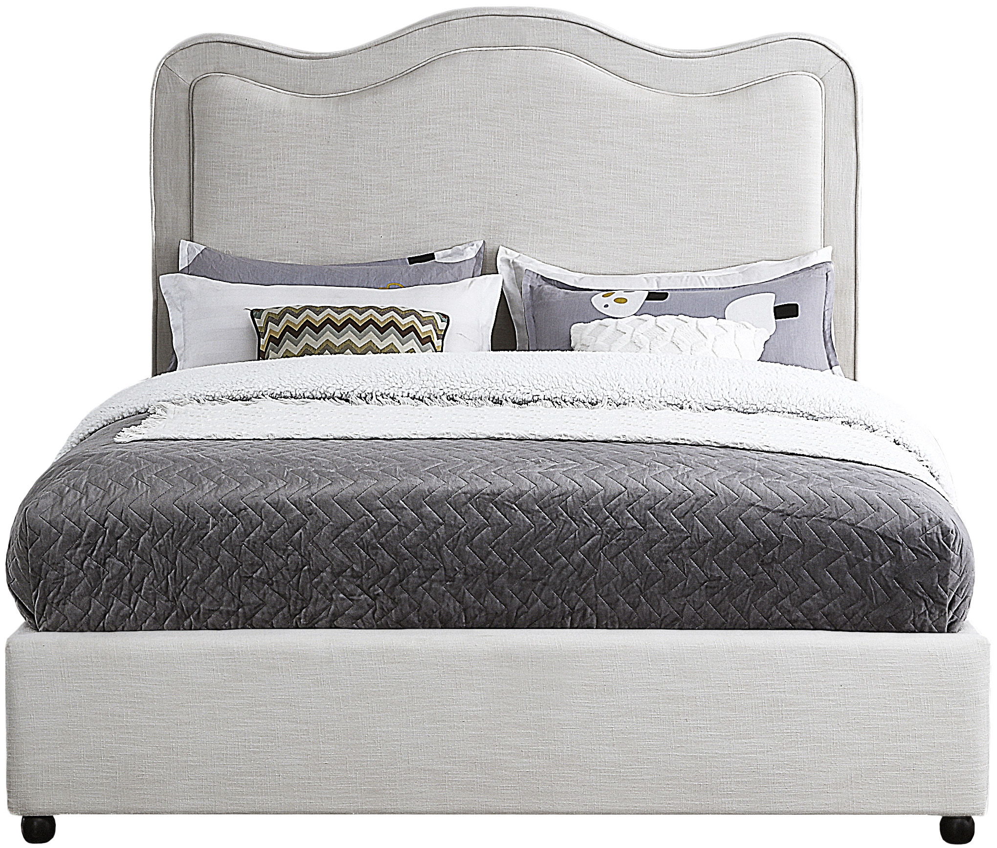 Felix - King Bed - Cream