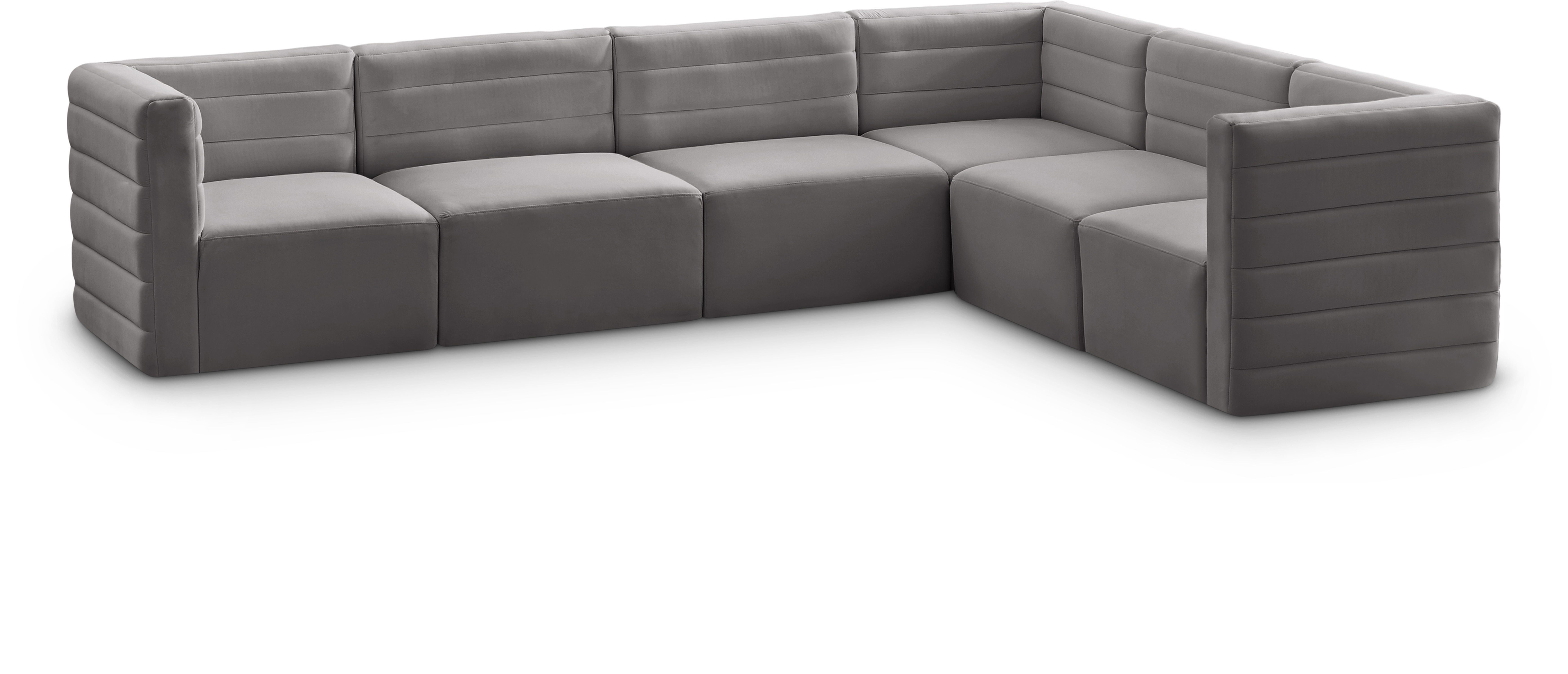 Quincy - 6 Piece Modular Sectional - Gray