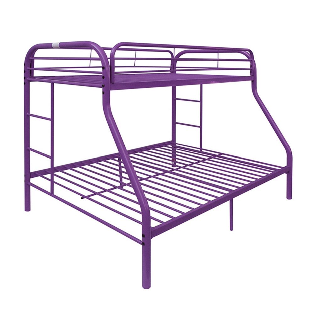 Tritan - Twin Over Full Bunk Bed - Purple, purple