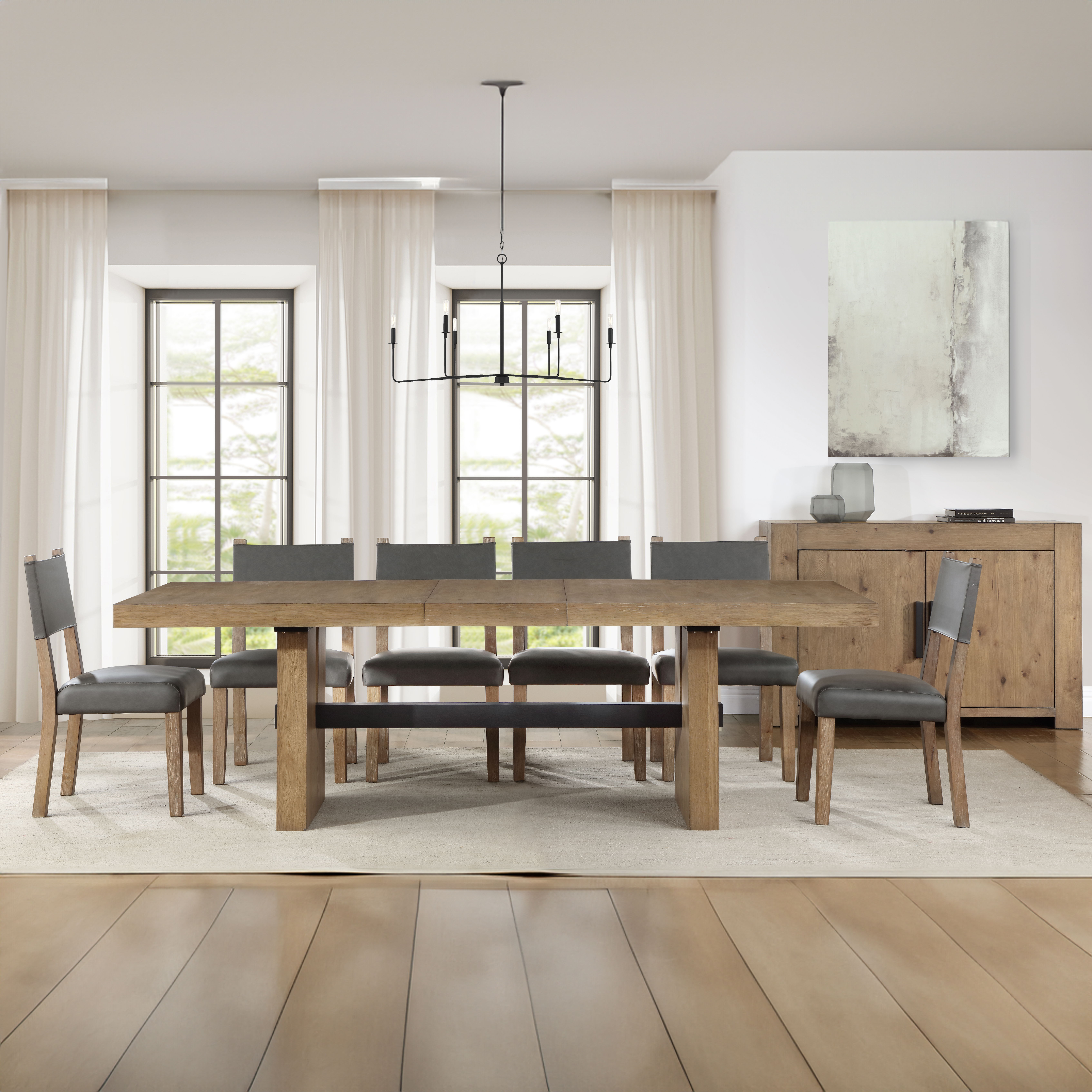 Aubrey - 7 Piece Dining Set - Brown