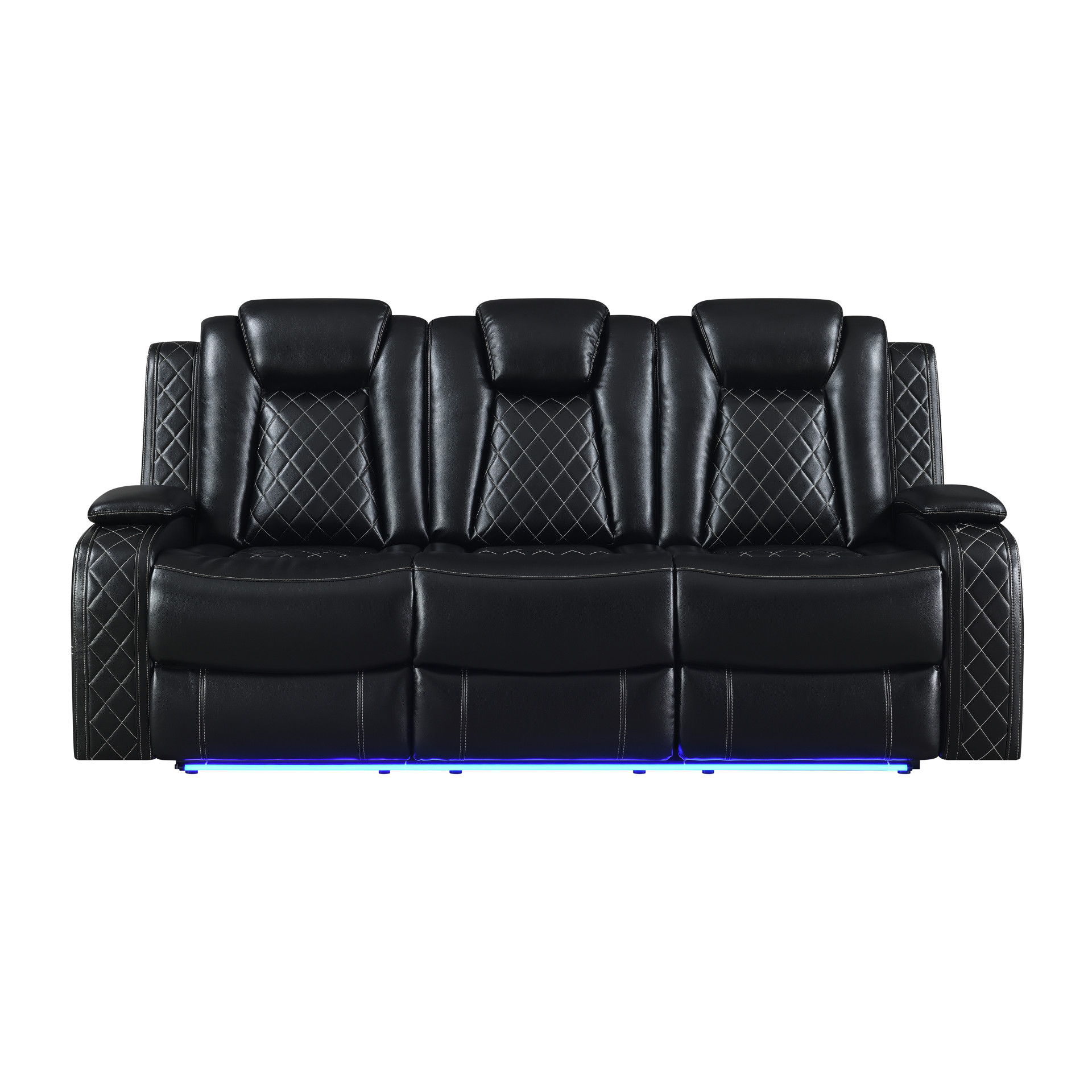 Orion II - Sofa With Power Headrest & Footrest - Black