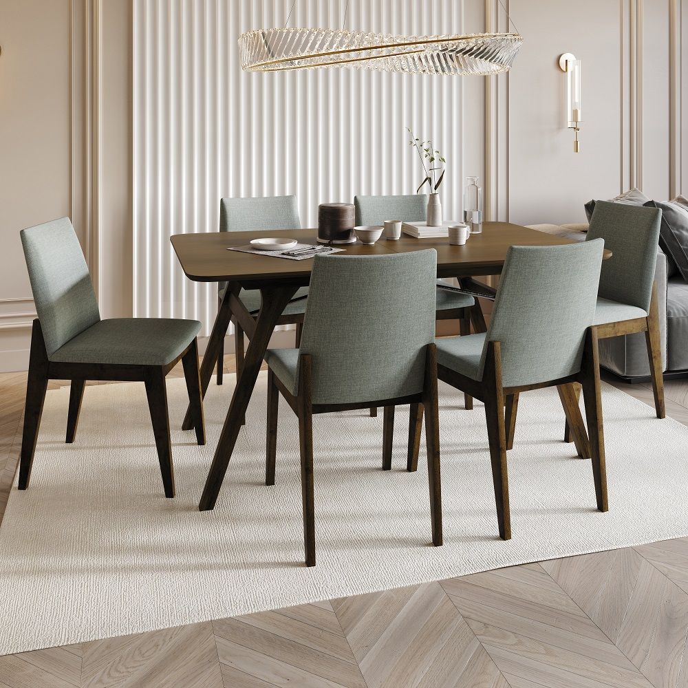Kaela - Dining Table - Walnut, dark brown, view 4
