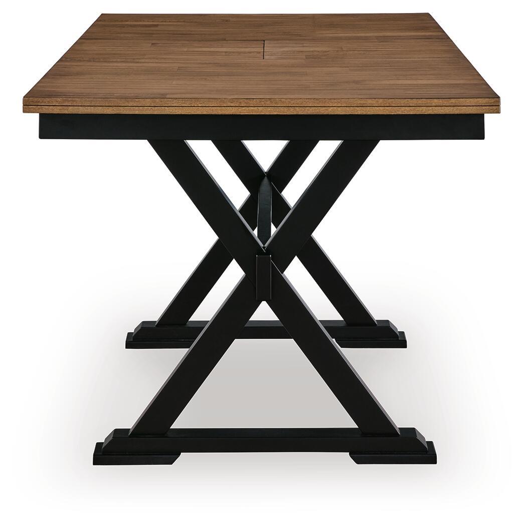Ashley Furniture Wildenauer - Dining Room Counter Butterfly Extension Table - Brown / Black - Image 4