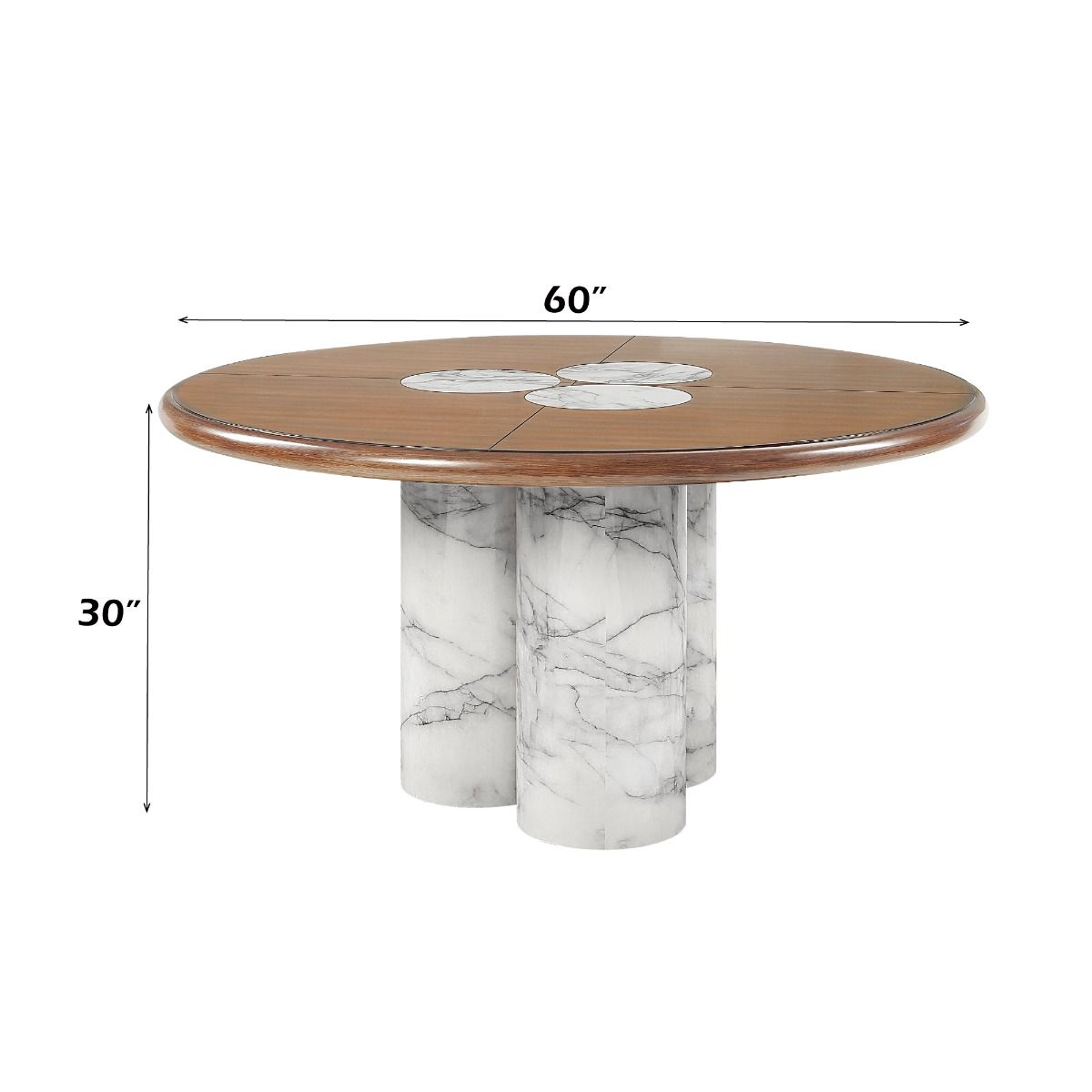 Harvey - Round Dining Table - Brown, dark brown, view 6