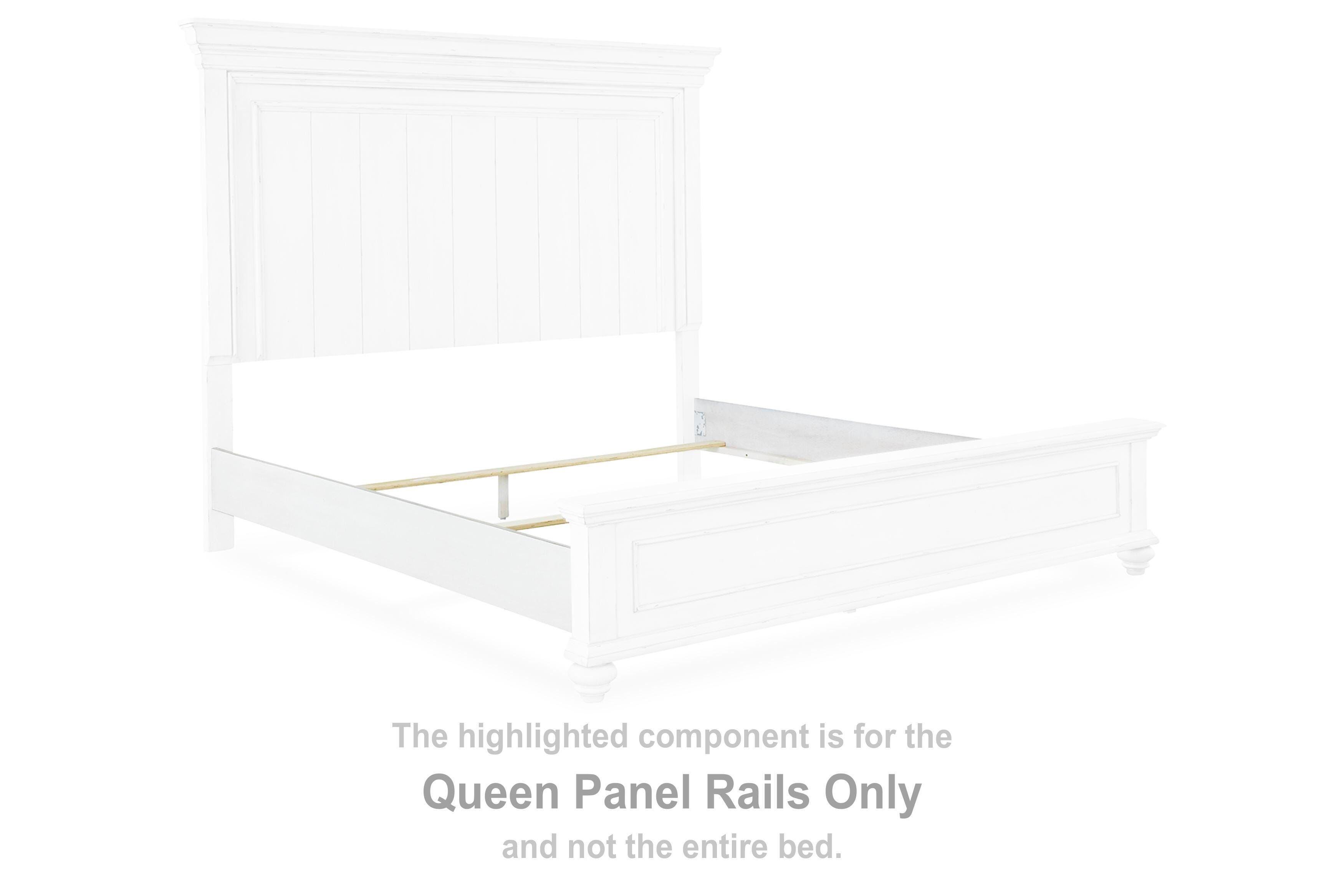 Kanwyn – Queen Panel Rails – Whitewash
