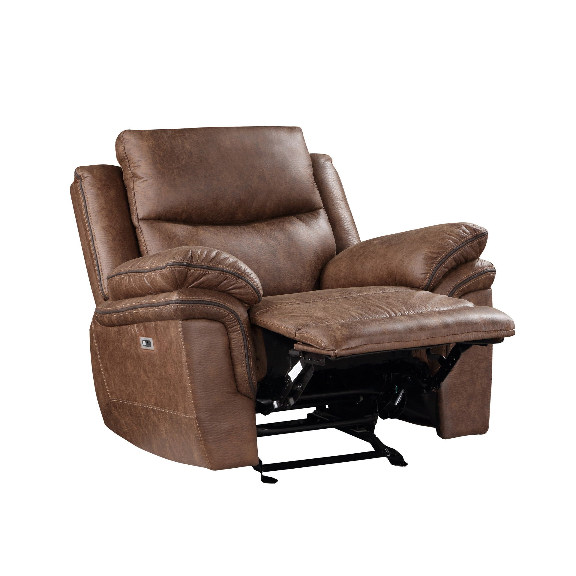 Ryland - Glider Recliner With Power Footrest - Brown, dark brown, view 5