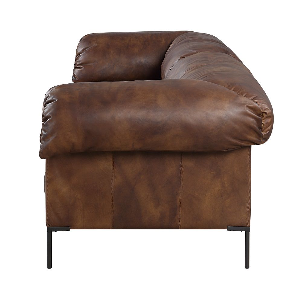 Jaron - Sofa - Mocha Top Grain Leather, dark brown, view 3