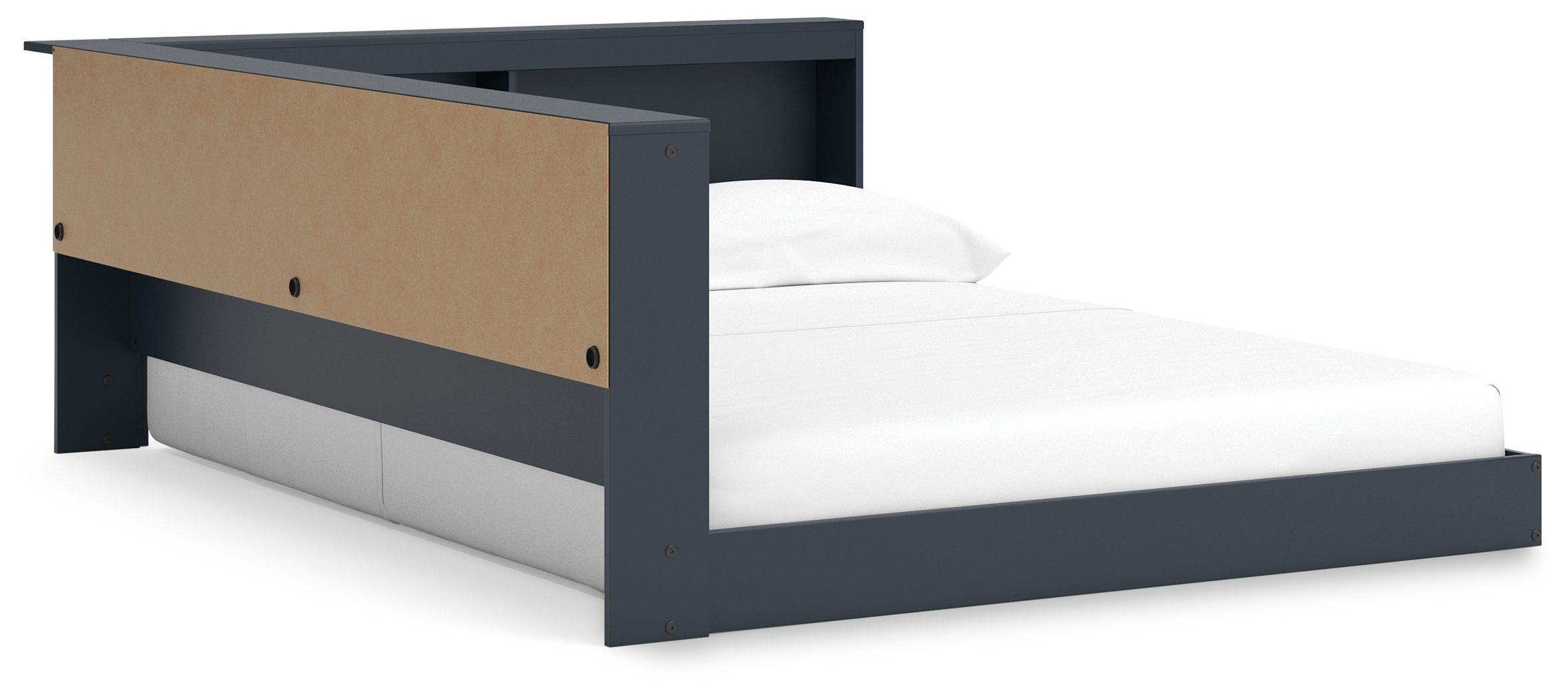 Simmenfort - Full Bookcase Storage Bed - Navy Blue, blue, view 4